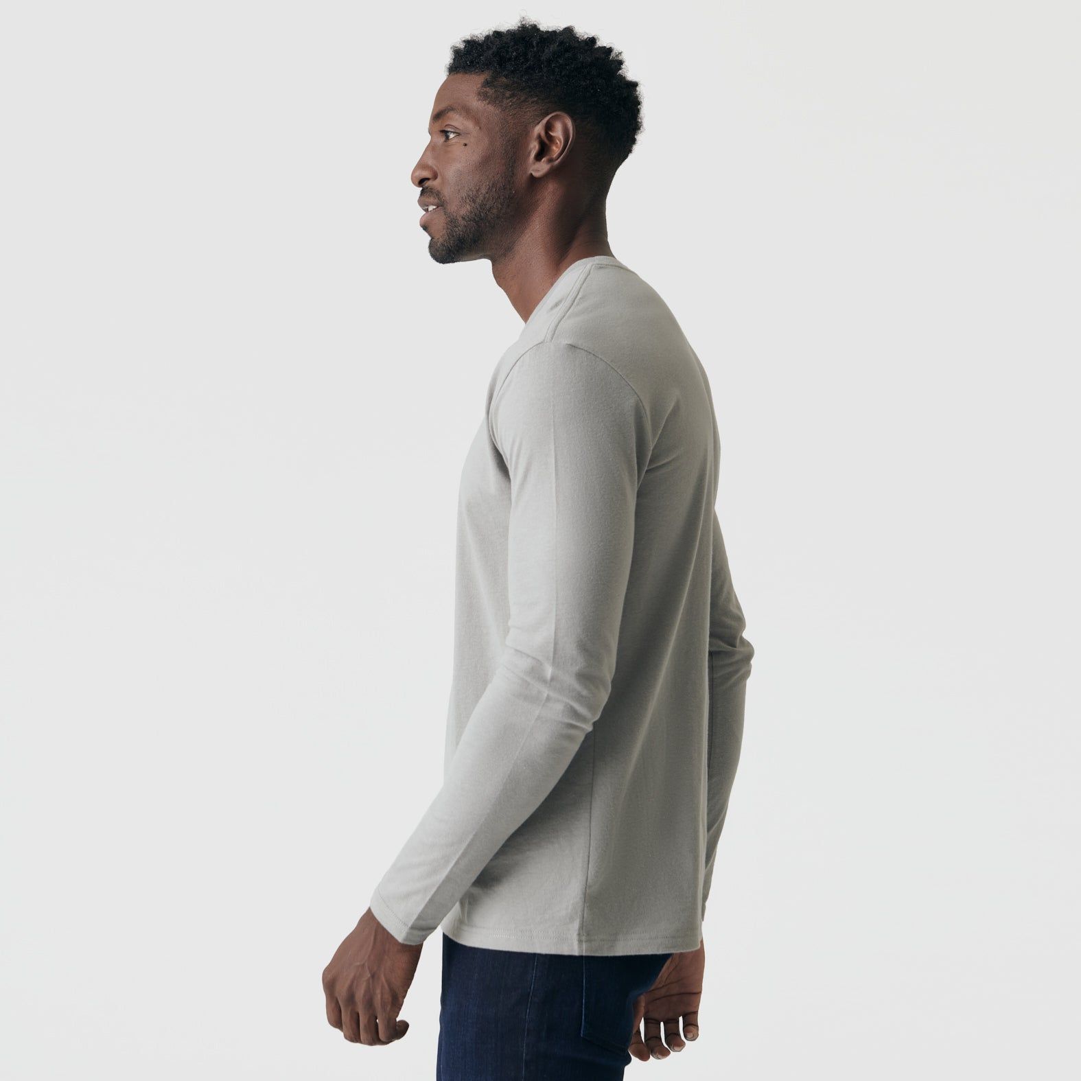 Iron Gray Long Sleeve Crew Neck sold by True Classic product image thumbnail 4
