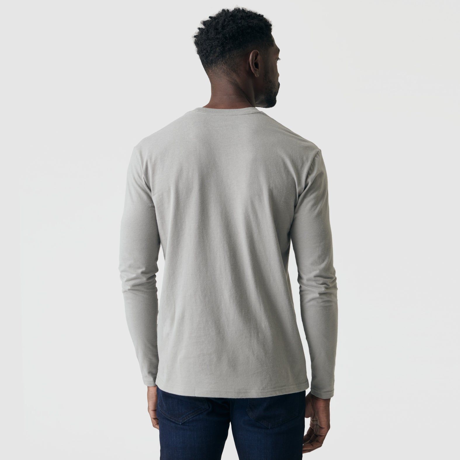 Iron Gray Long Sleeve Crew Neck sold by True Classic product image thumbnail 3