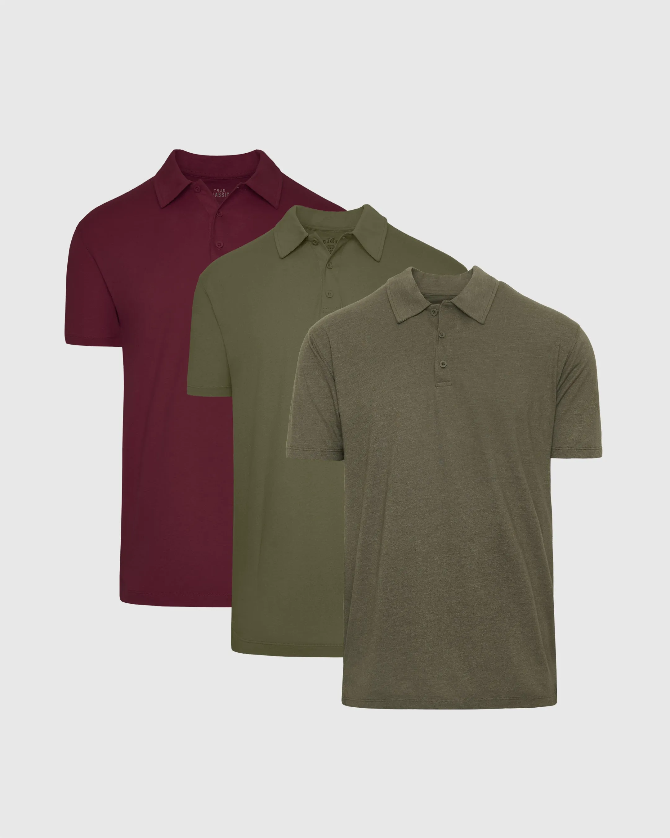 Deep Green Short Sleeve Polo 3-Pack sold by True Classic