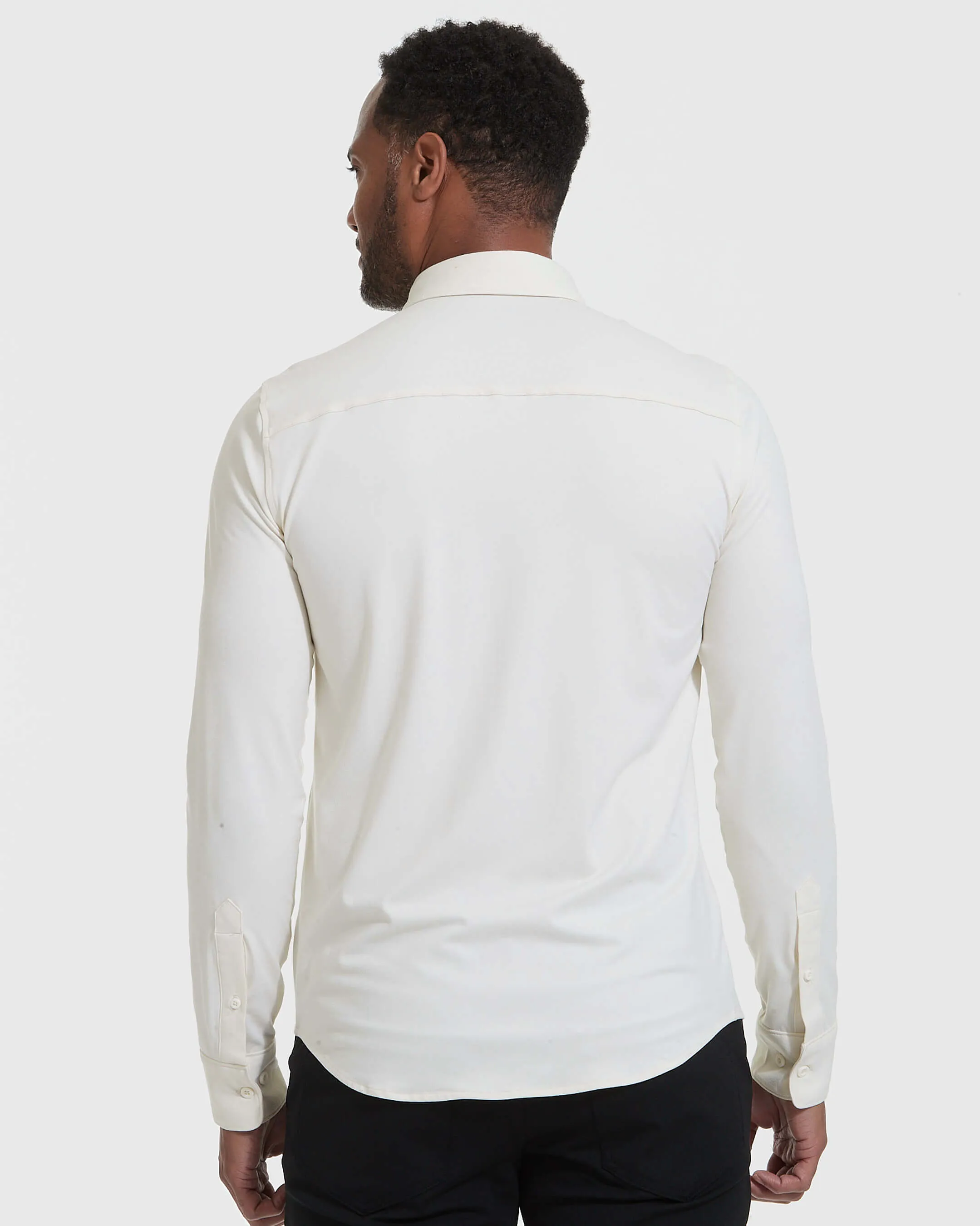 Ecru Long Sleeve Do-It-All Comfort Shirt sold by True Classic product image thumbnail 4