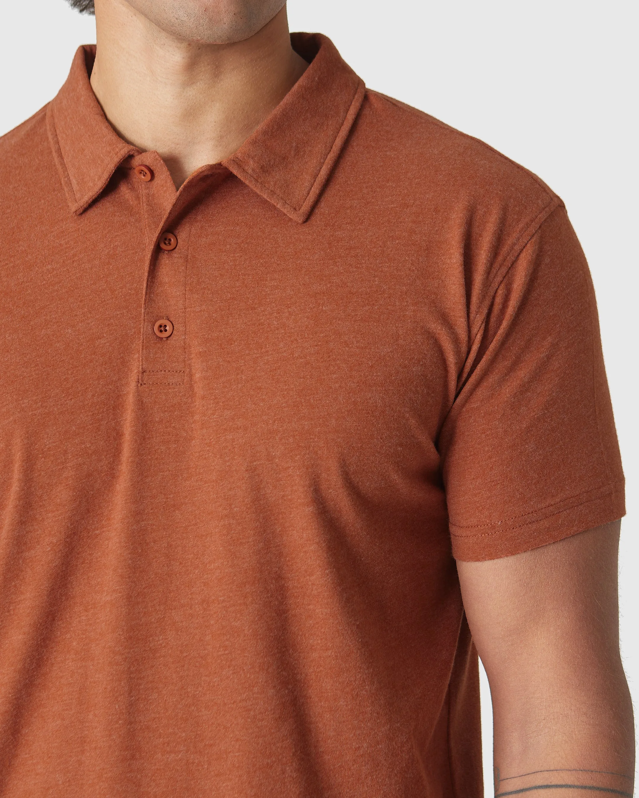 Gingersnap Heather Polo sold by True Classic product image thumbnail 5