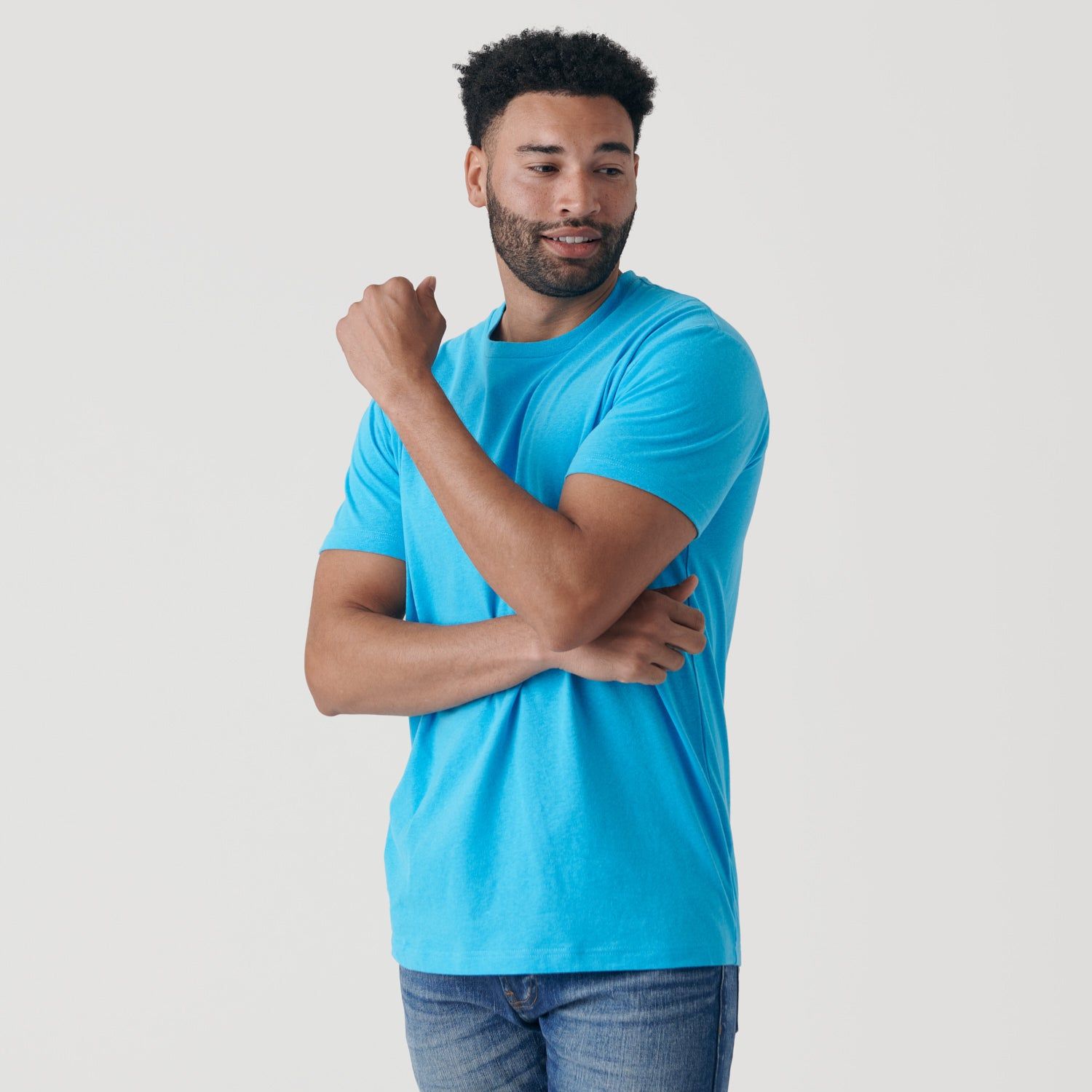 Turquoise Crew Neck T-Shirt sold by True Classic