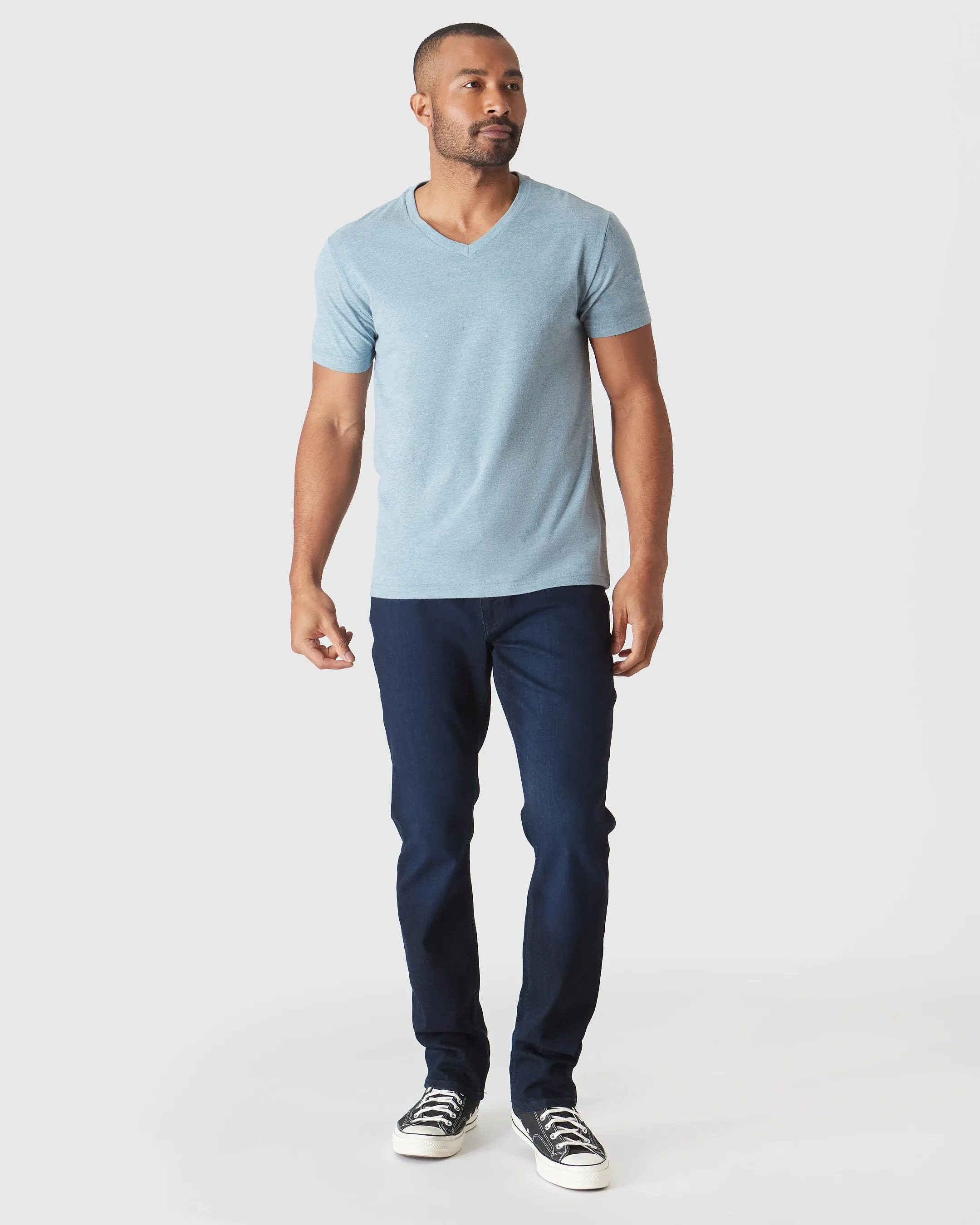 Heather Sapphire Classic V-Neck sold by True Classic product image thumbnail 4