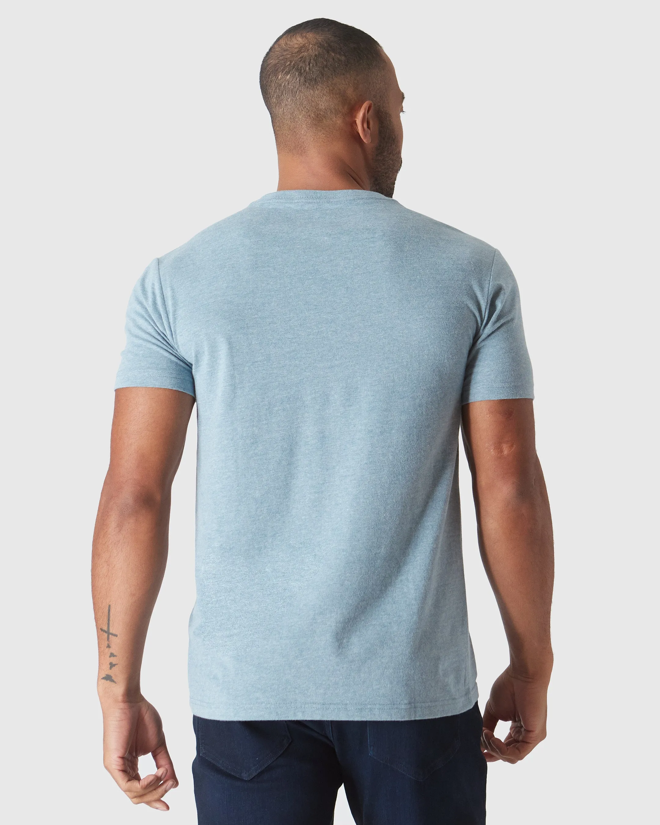 Heather Sapphire Classic V-Neck sold by True Classic product image thumbnail 3