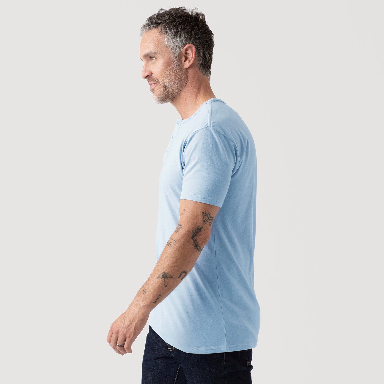 Oxford Blue Short Sleeve Henley sold by True Classic product image thumbnail 4