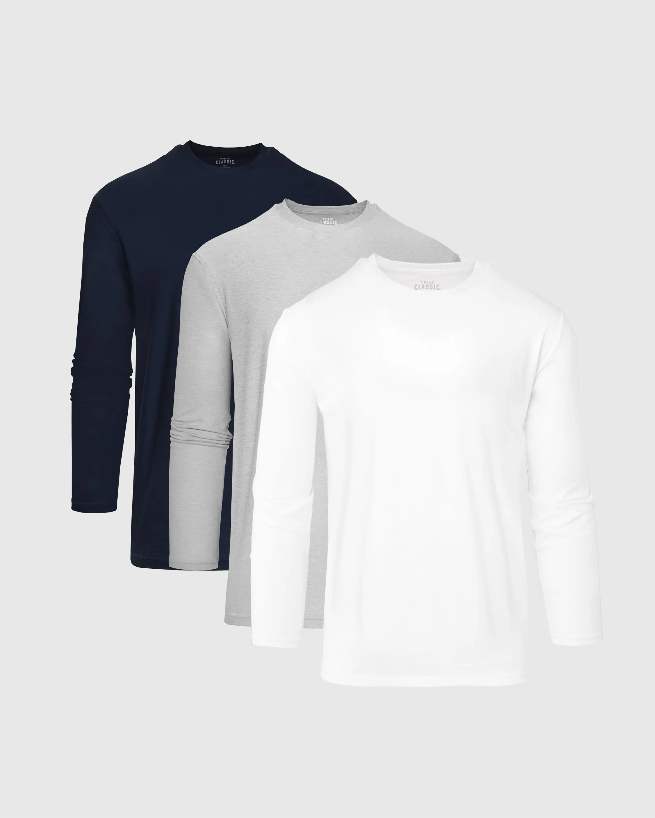 Everyday Active Long Sleeve Crew T-Shirt 3-Pack sold by True Classic