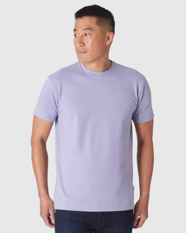 Heather Dark Orchid Classic Short Sleeve Crew Neck T-Shirt sold by True Classic