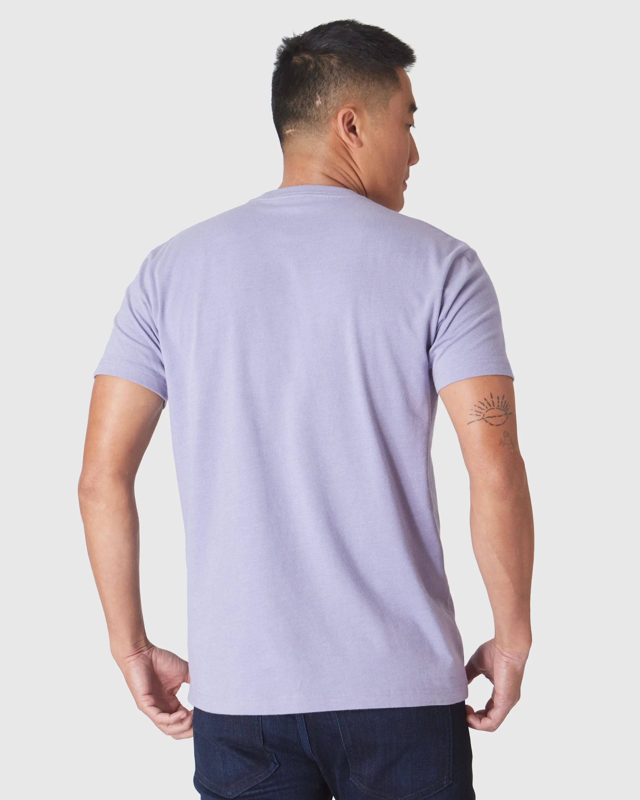 Heather Dark Orchid Classic Short Sleeve Crew Neck T-Shirt sold by True Classic product image thumbnail 3