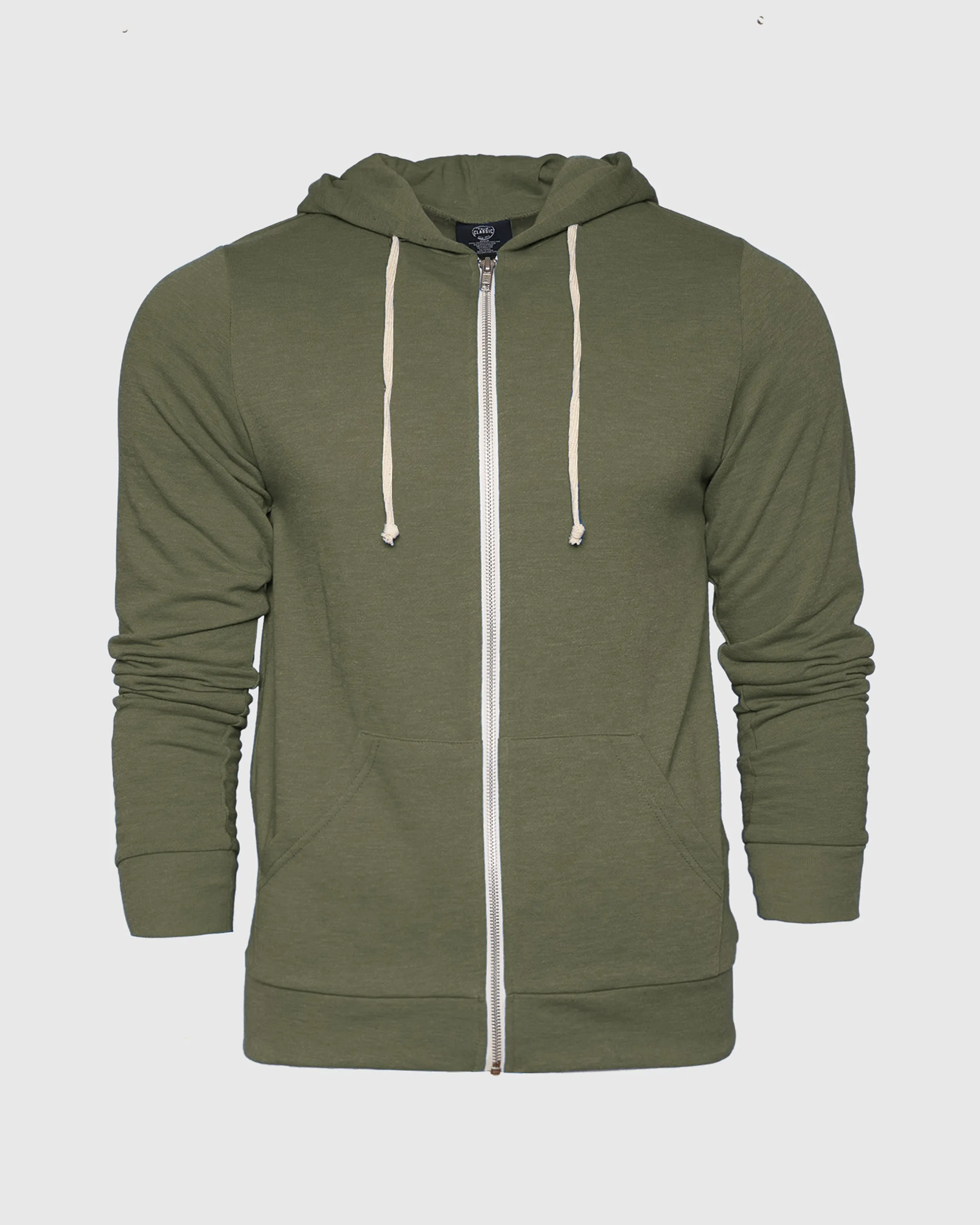 Military Green Fleece Zip Hoodie sold by True Classic product image thumbnail 2