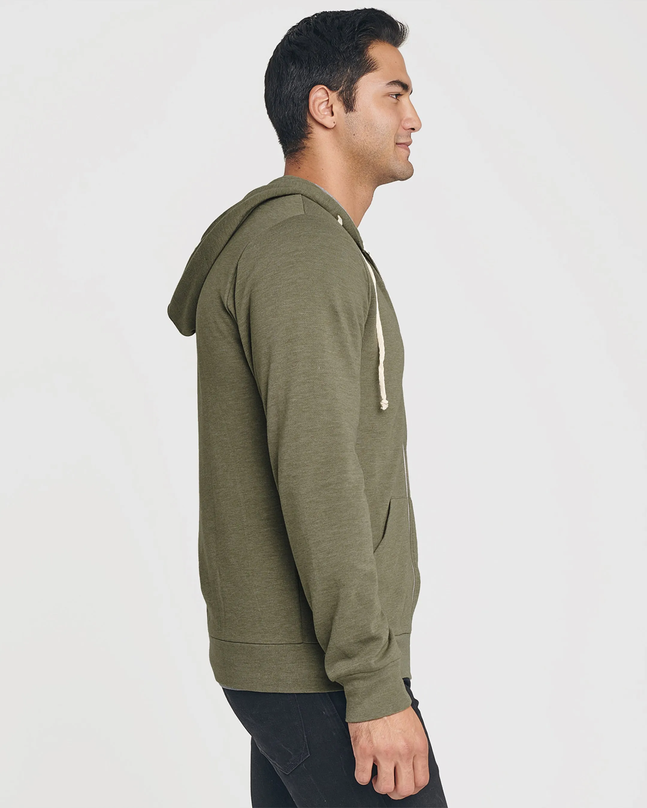 Military Green Fleece Zip Hoodie sold by True Classic product image thumbnail 4