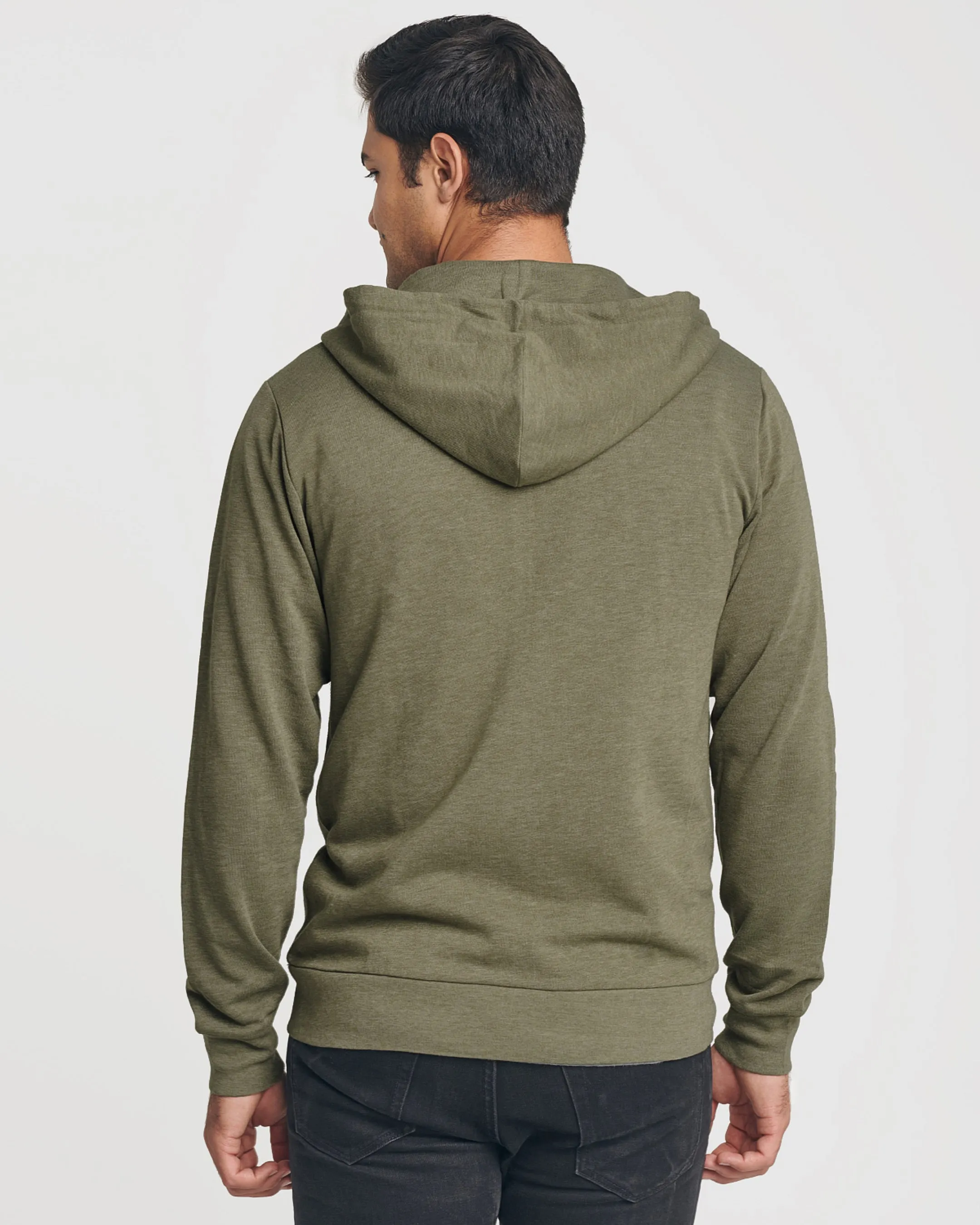 Military Green Fleece Zip Hoodie sold by True Classic product image thumbnail 3
