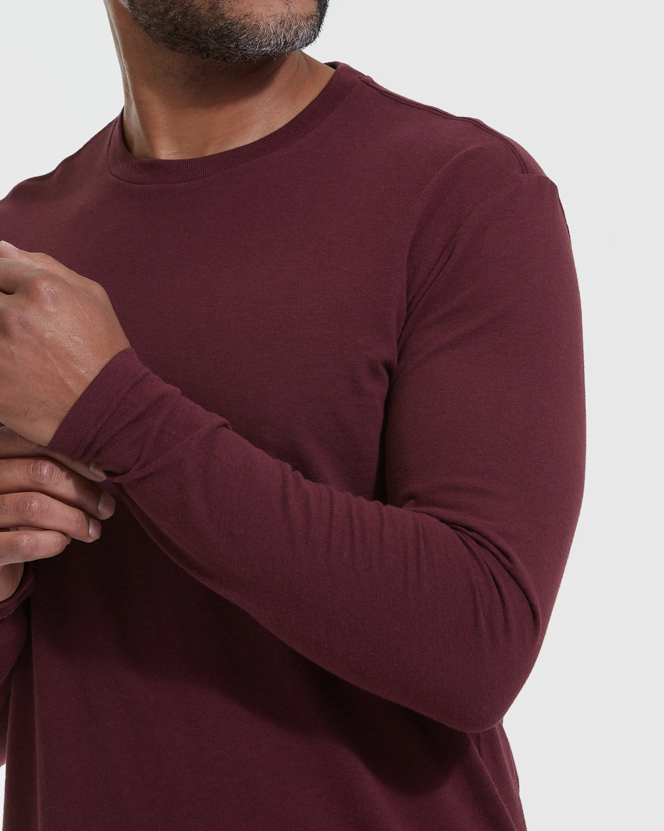 Mahogany Classic Long Sleeve Crew Neck sold by True Classic product image thumbnail 5