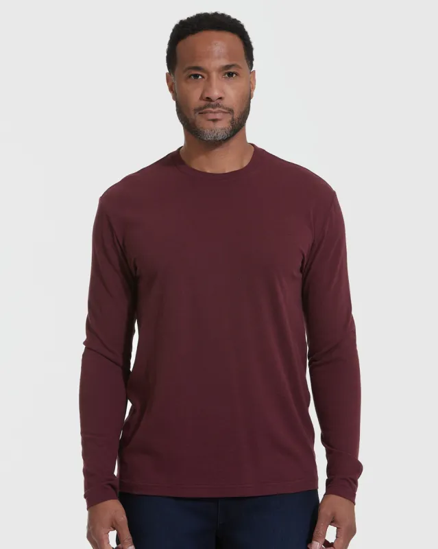 Mahogany Classic Long Sleeve Crew Neck sold by True Classic
