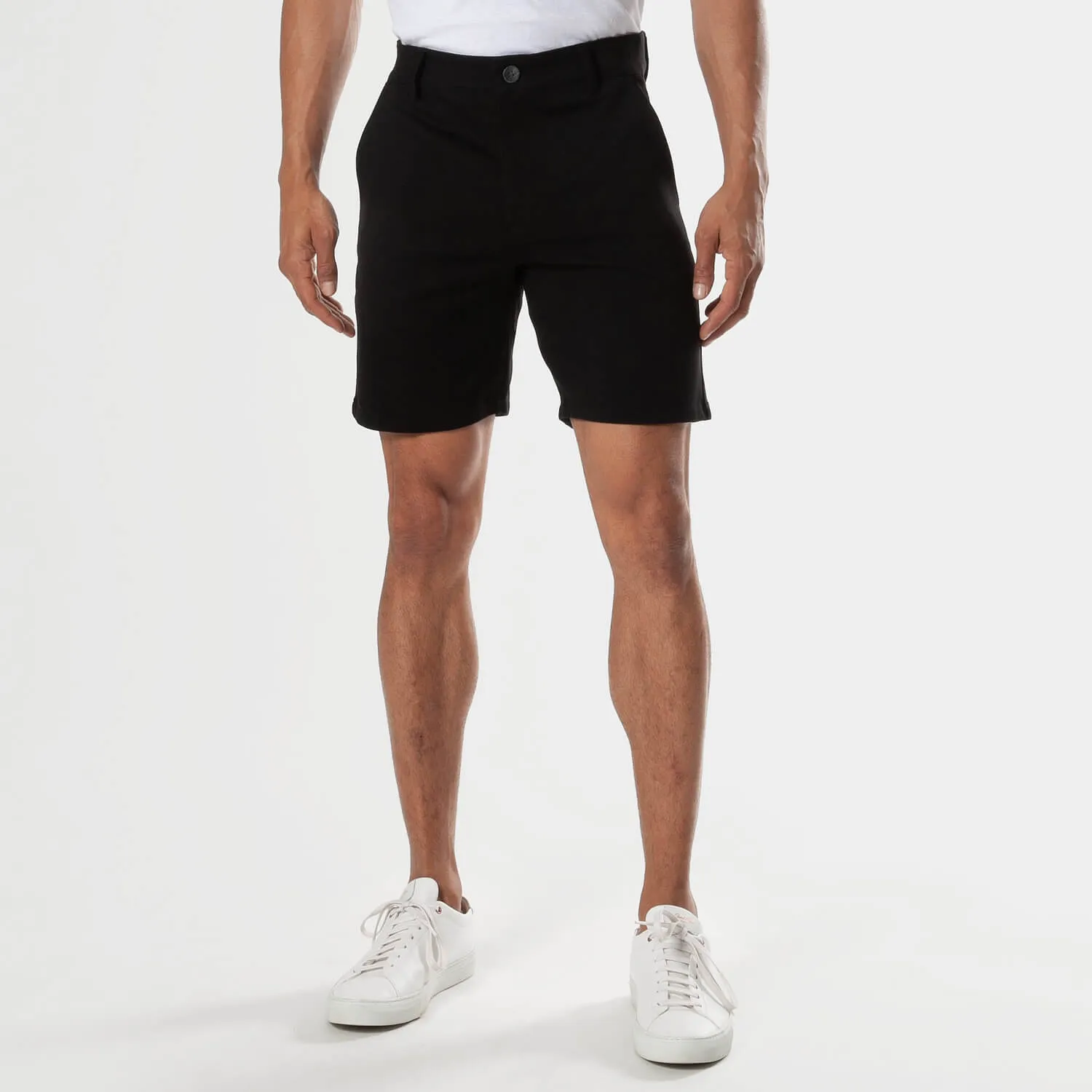 7" Black Comfort Knit Chino Shorts sold by True Classic