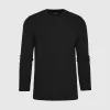 Black Waffle Long Sleeve Crew Neck sold by True Classic