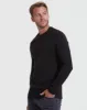 Black Waffle Long Sleeve Crew Neck sold by True Classic