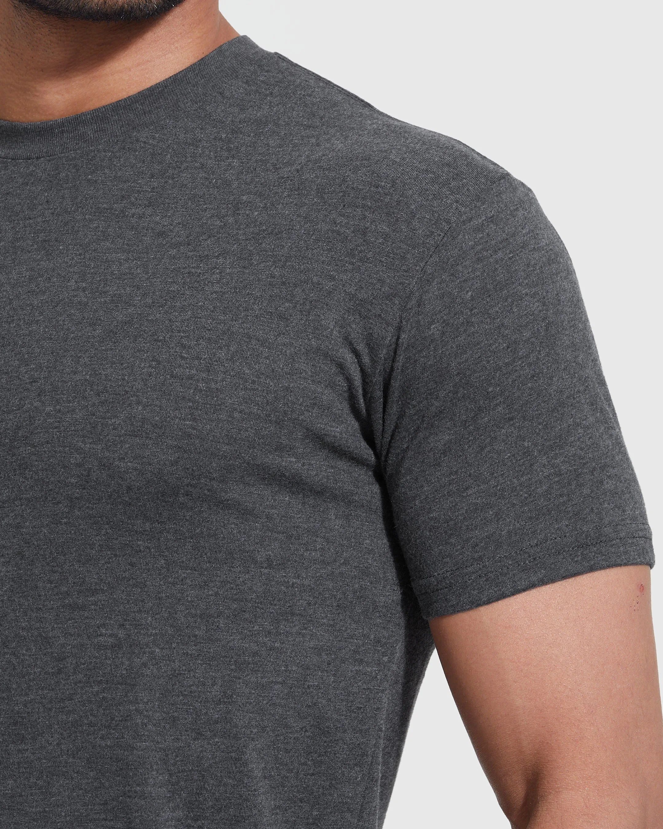 Heather Charcoal Gray Short Sleeve Crew Neck Tee sold by True Classic product image thumbnail 5