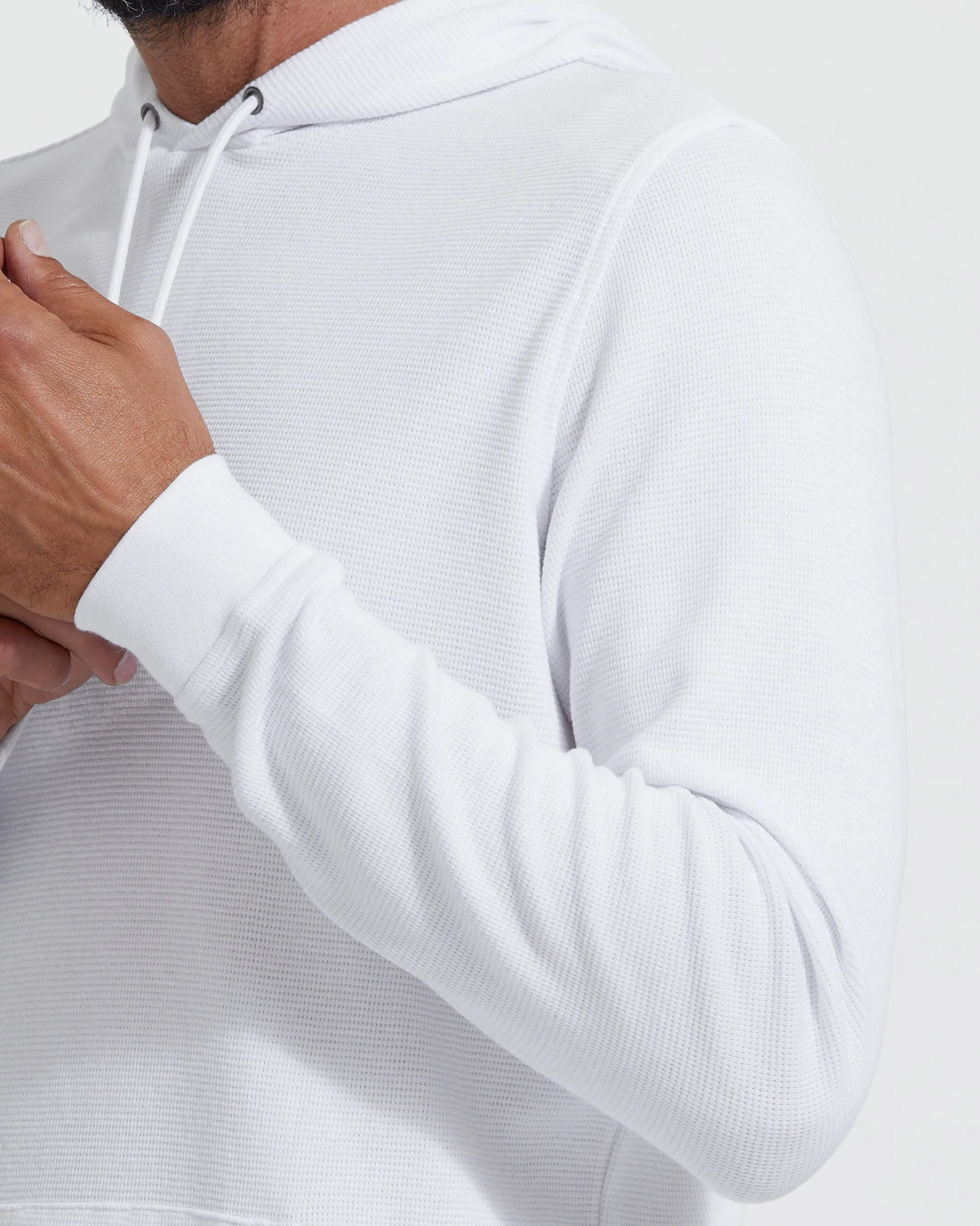 White Waffle Hoodie sold by True Classic product image thumbnail 5