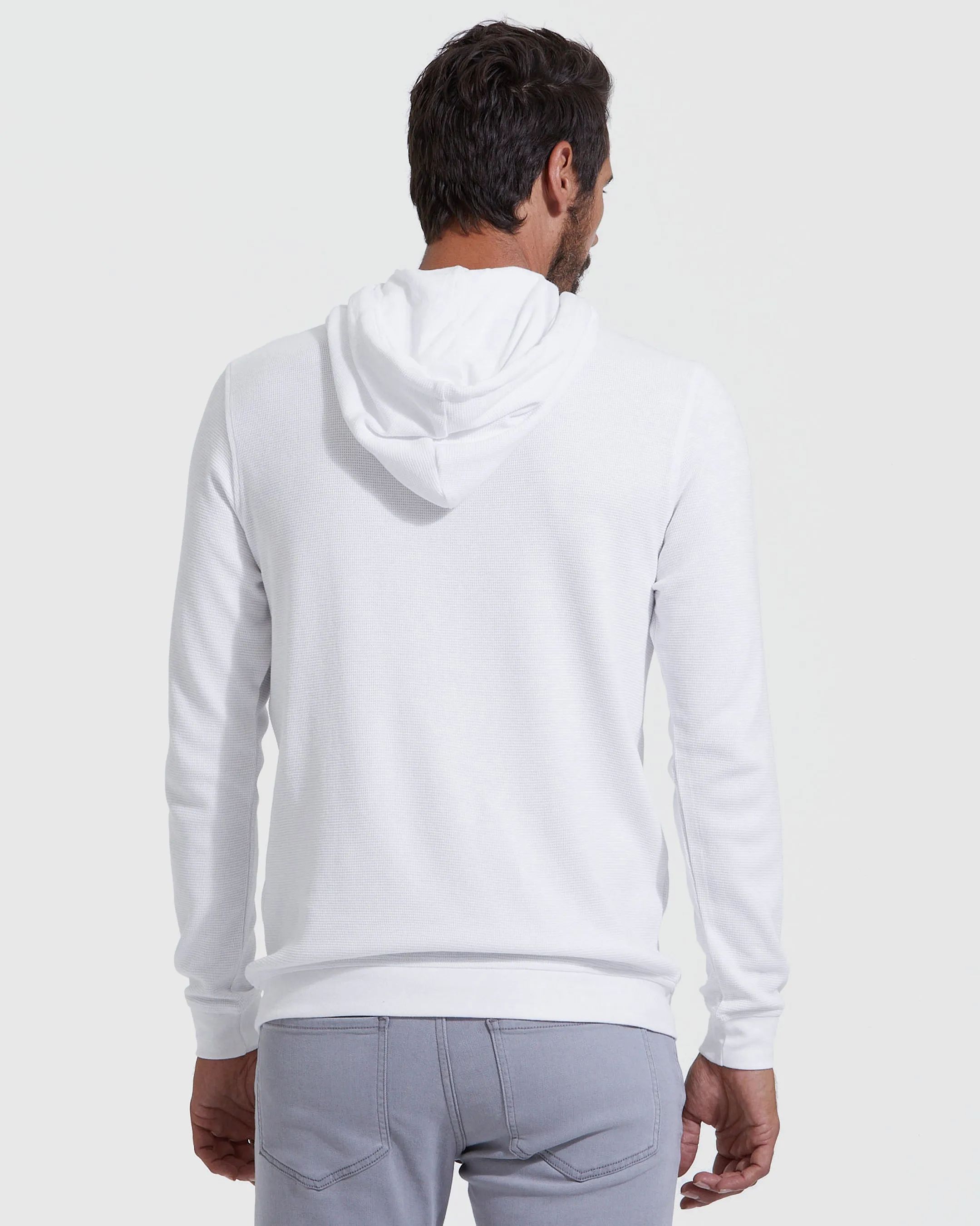 White Waffle Hoodie sold by True Classic product image thumbnail 4