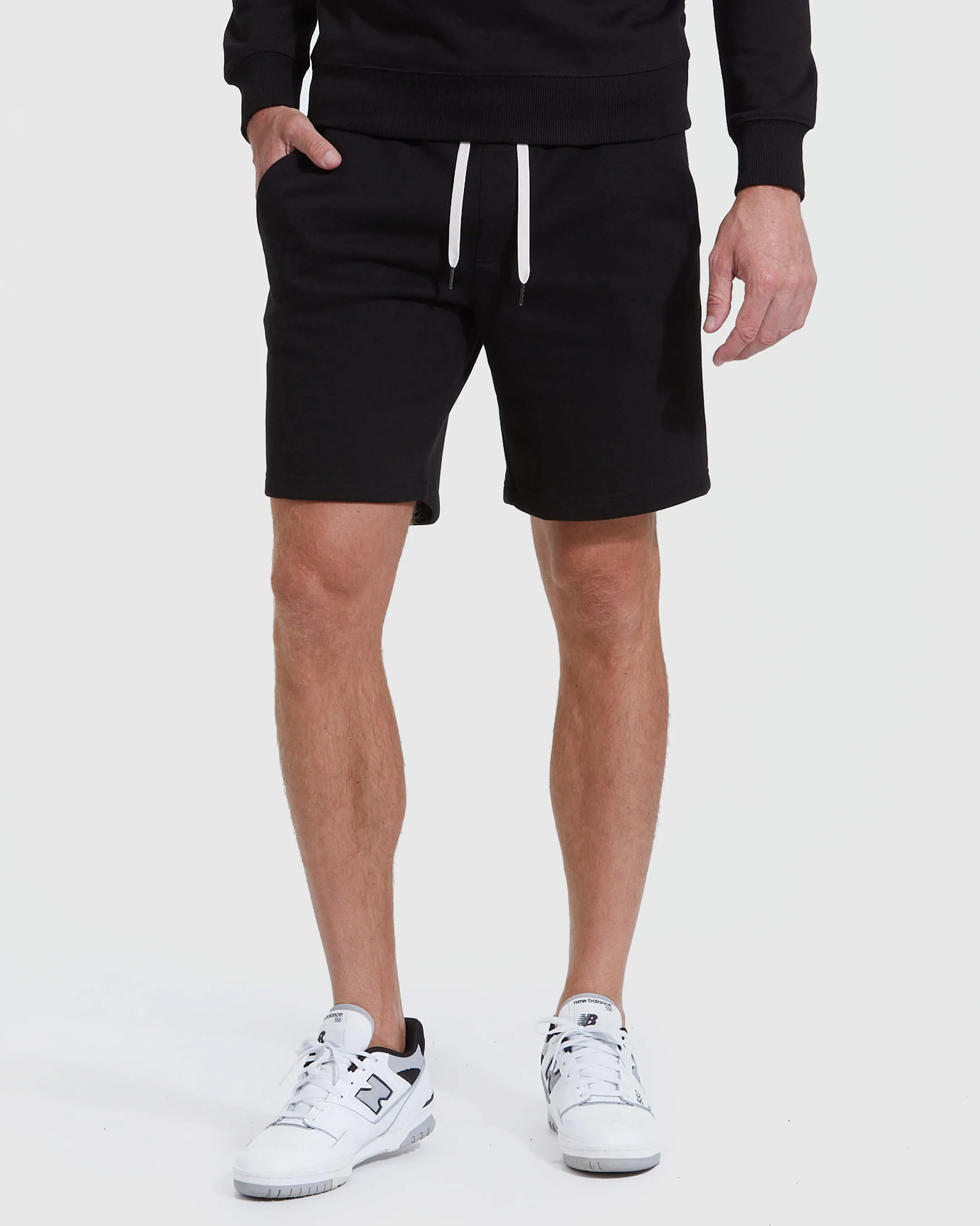 Black Fleeced French Terry Shorts sold by True Classic