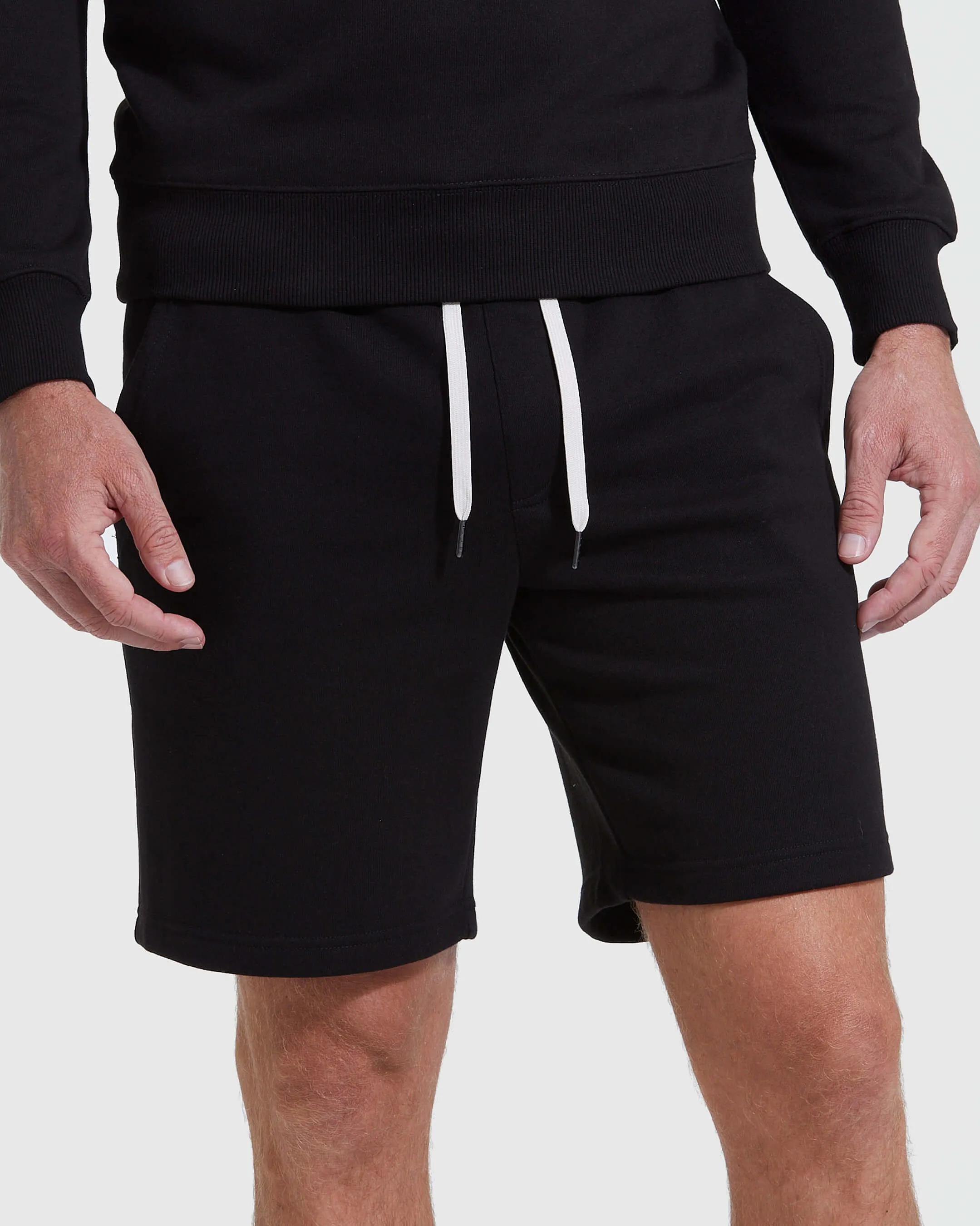 Black Fleeced French Terry Shorts sold by True Classic product image thumbnail 3