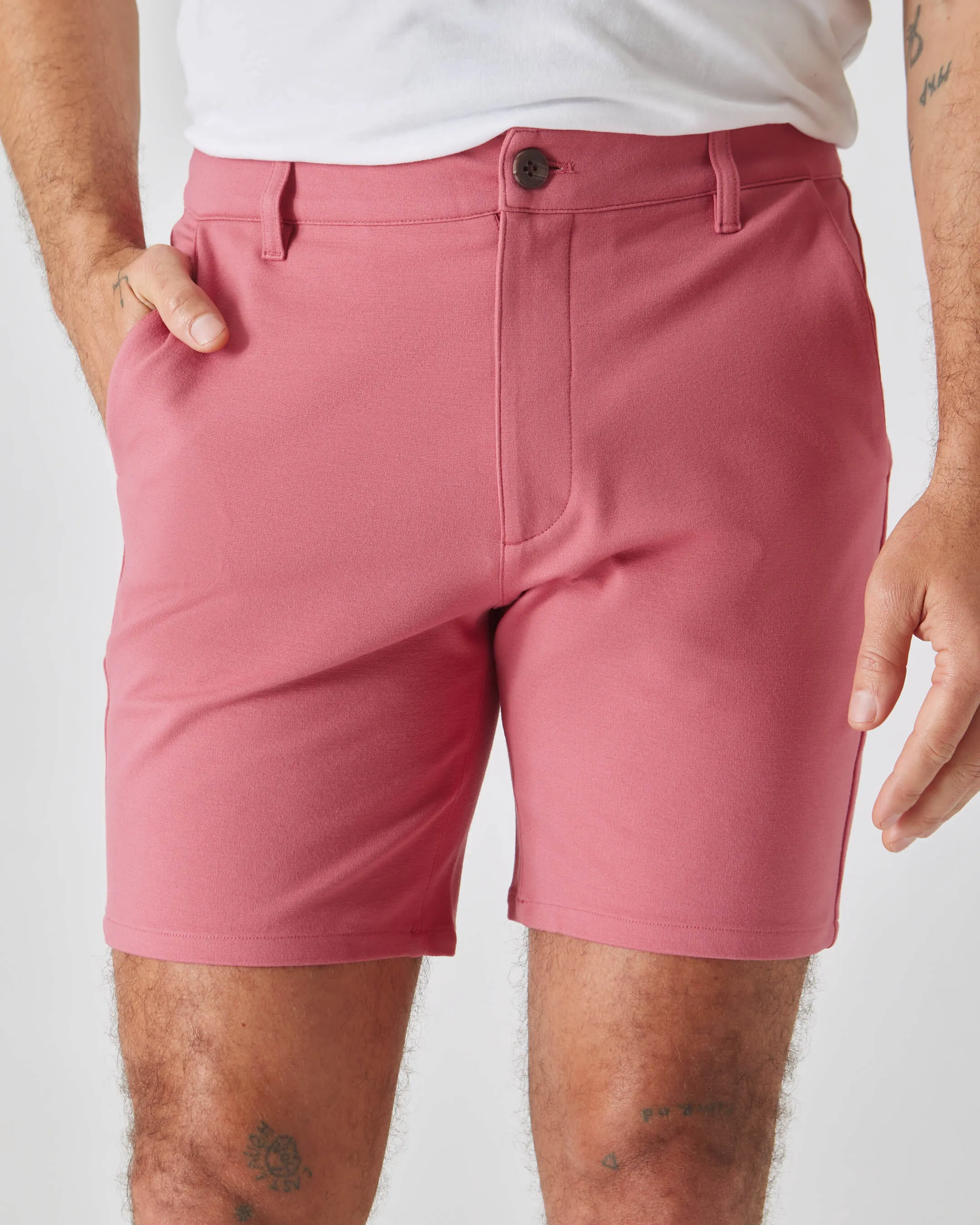 7" Rosewood Comfort Knit Chino Shorts sold by True Classic product image thumbnail 5