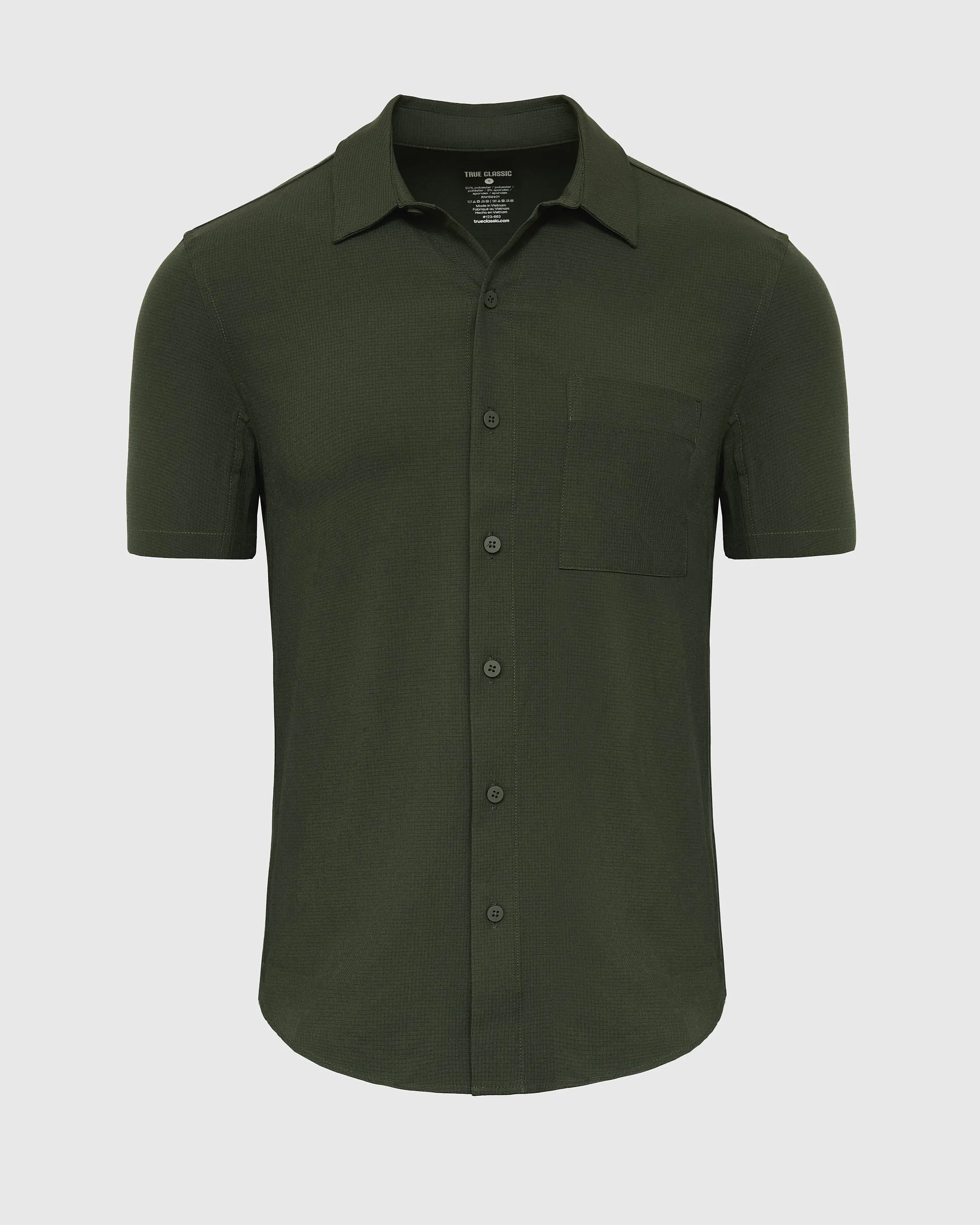 Olive Short Sleeve Ripstop Commuter Shirt sold by True Classic product image thumbnail 2
