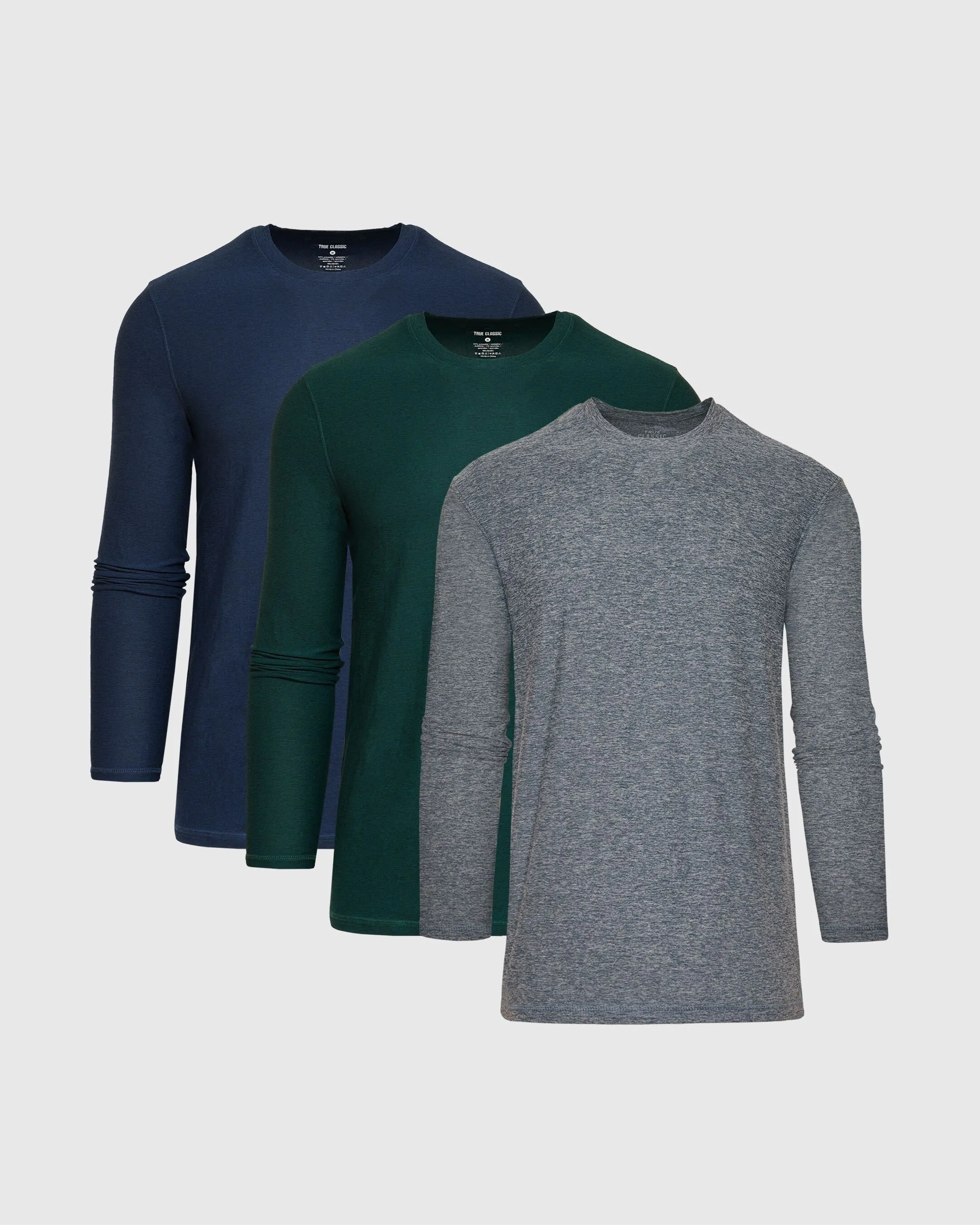 Cool Tones Active Long Sleeve Crew T-Shirt 3-Pack sold by True Classic