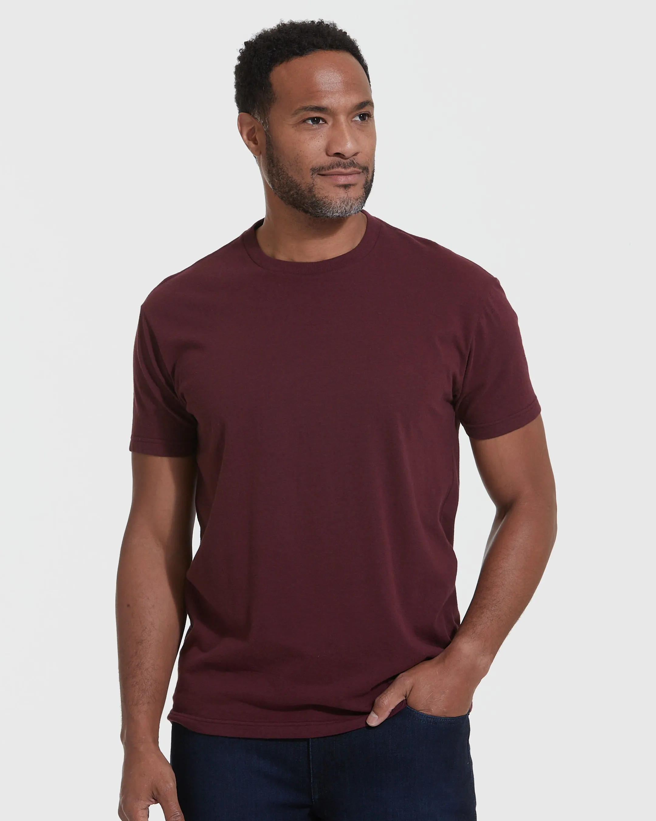 Mahogany Short Sleeve Crew Neck Tee sold by True Classic