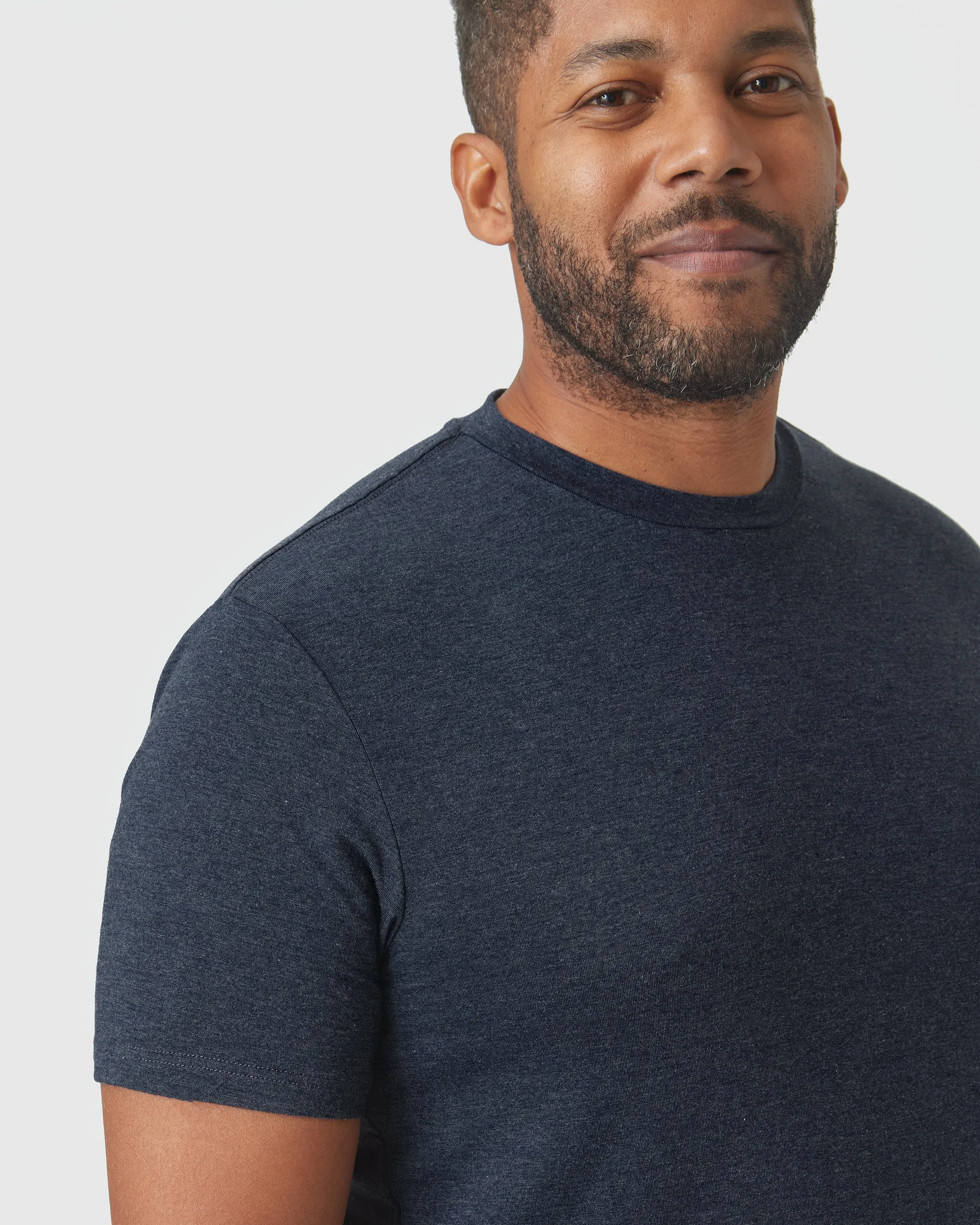 Heather Navy Short Sleeve Loungewear Tee sold by True Classic product image thumbnail 5