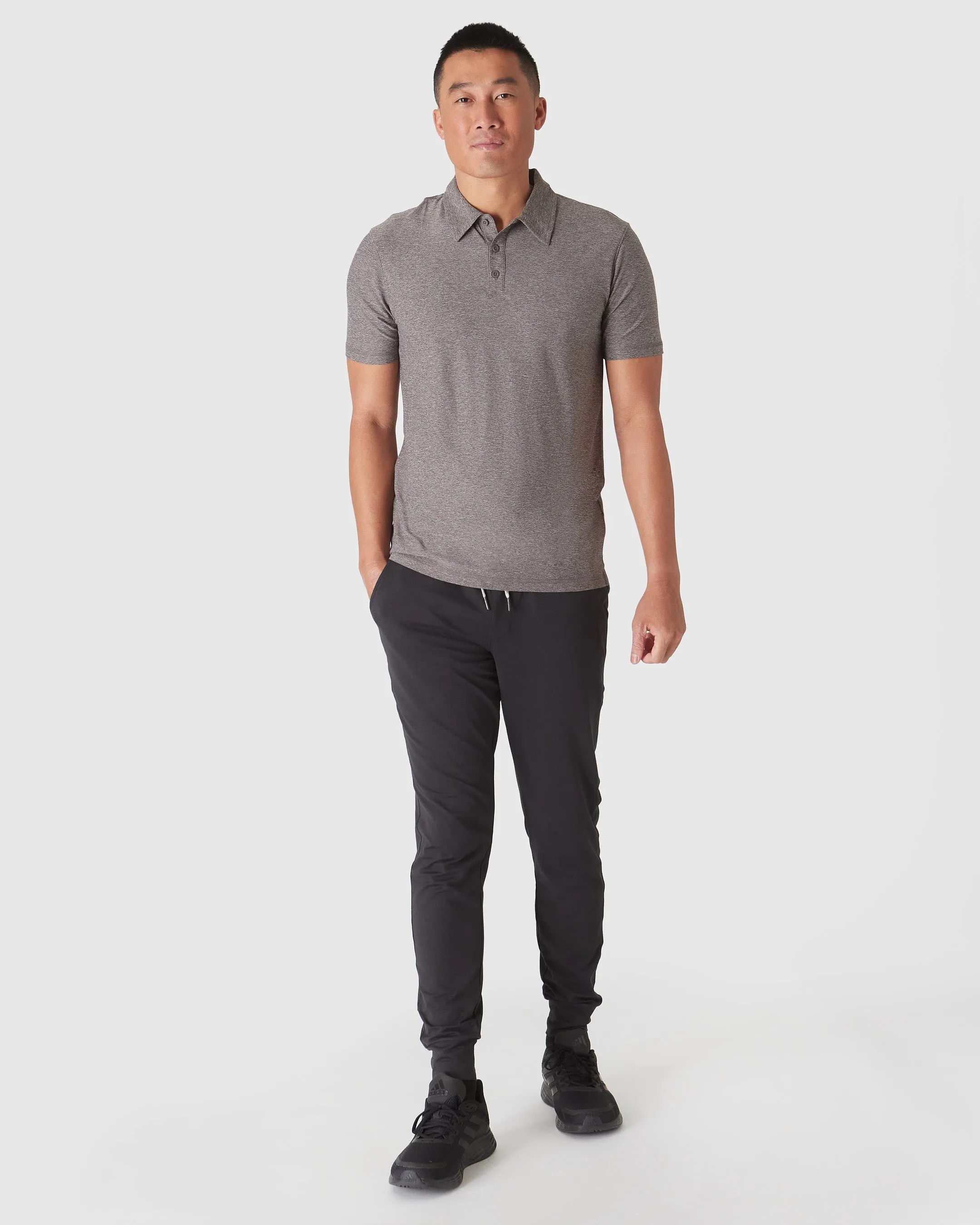 Heather Cocoa Active Polo 2.0 sold by True Classic product image thumbnail 4