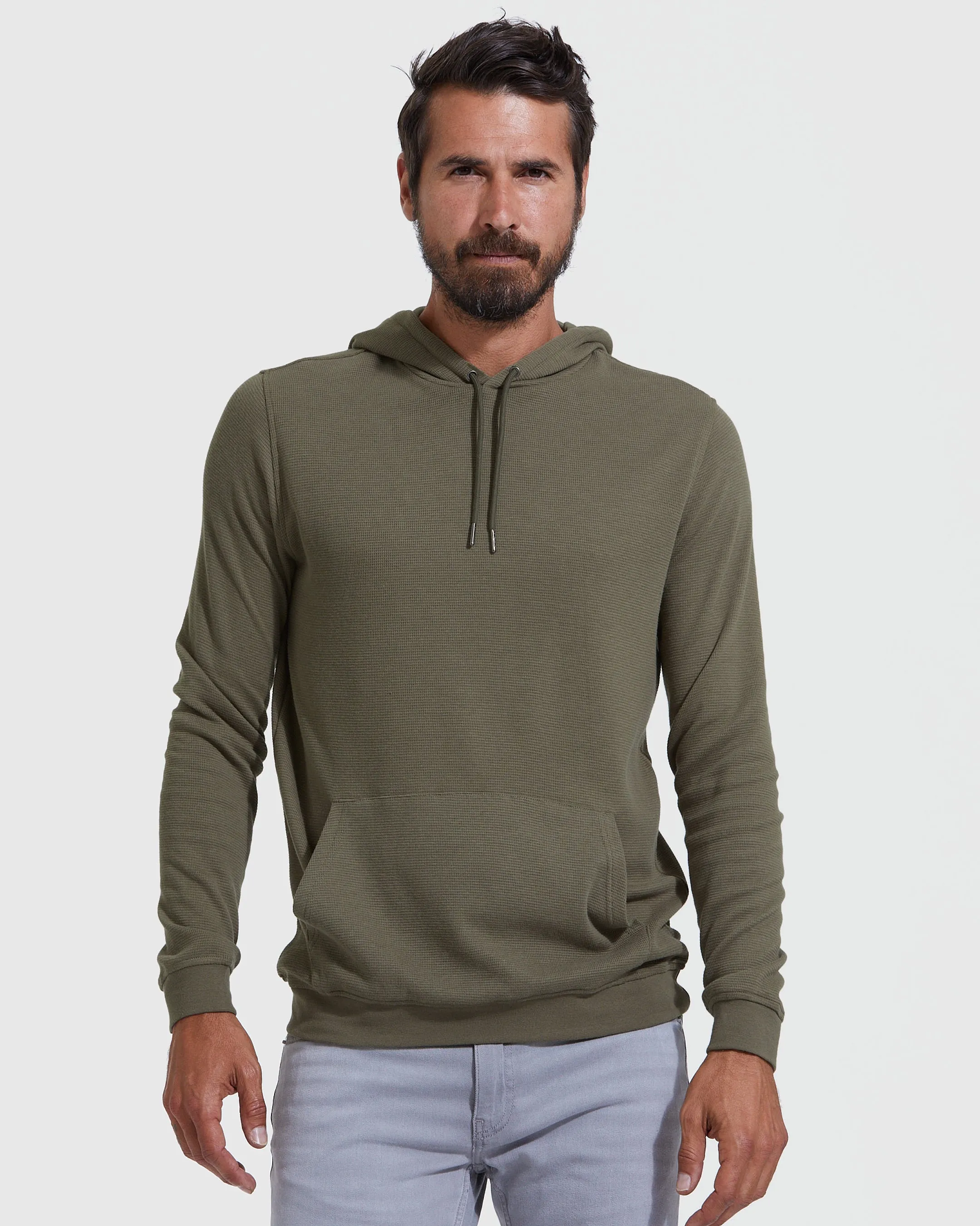 Military Green Waffle Hoodie sold by True Classic