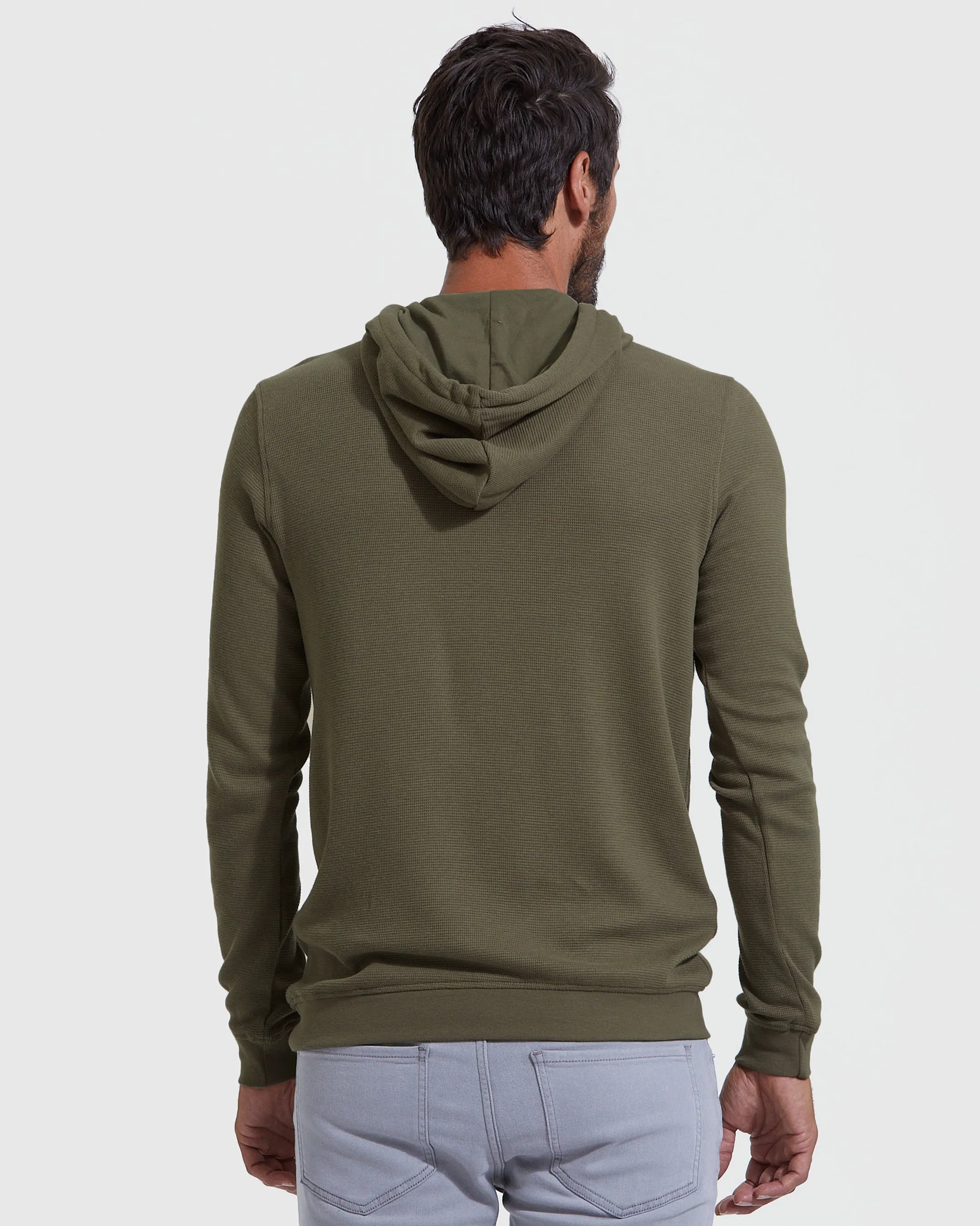 Military Green Waffle Hoodie sold by True Classic product image thumbnail 4