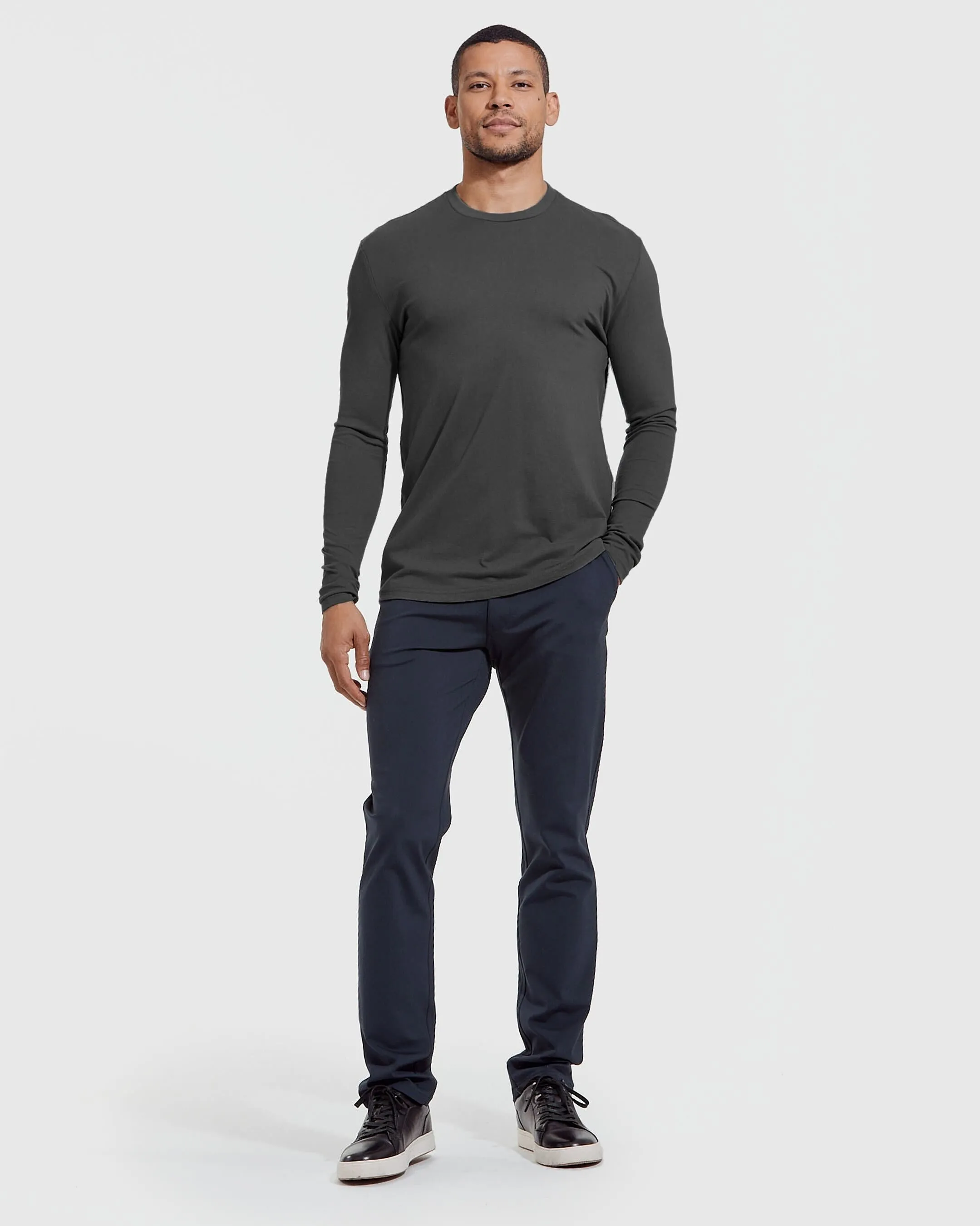 Carbon Classic Long Sleeve Crew Neck sold by True Classic product image thumbnail 5