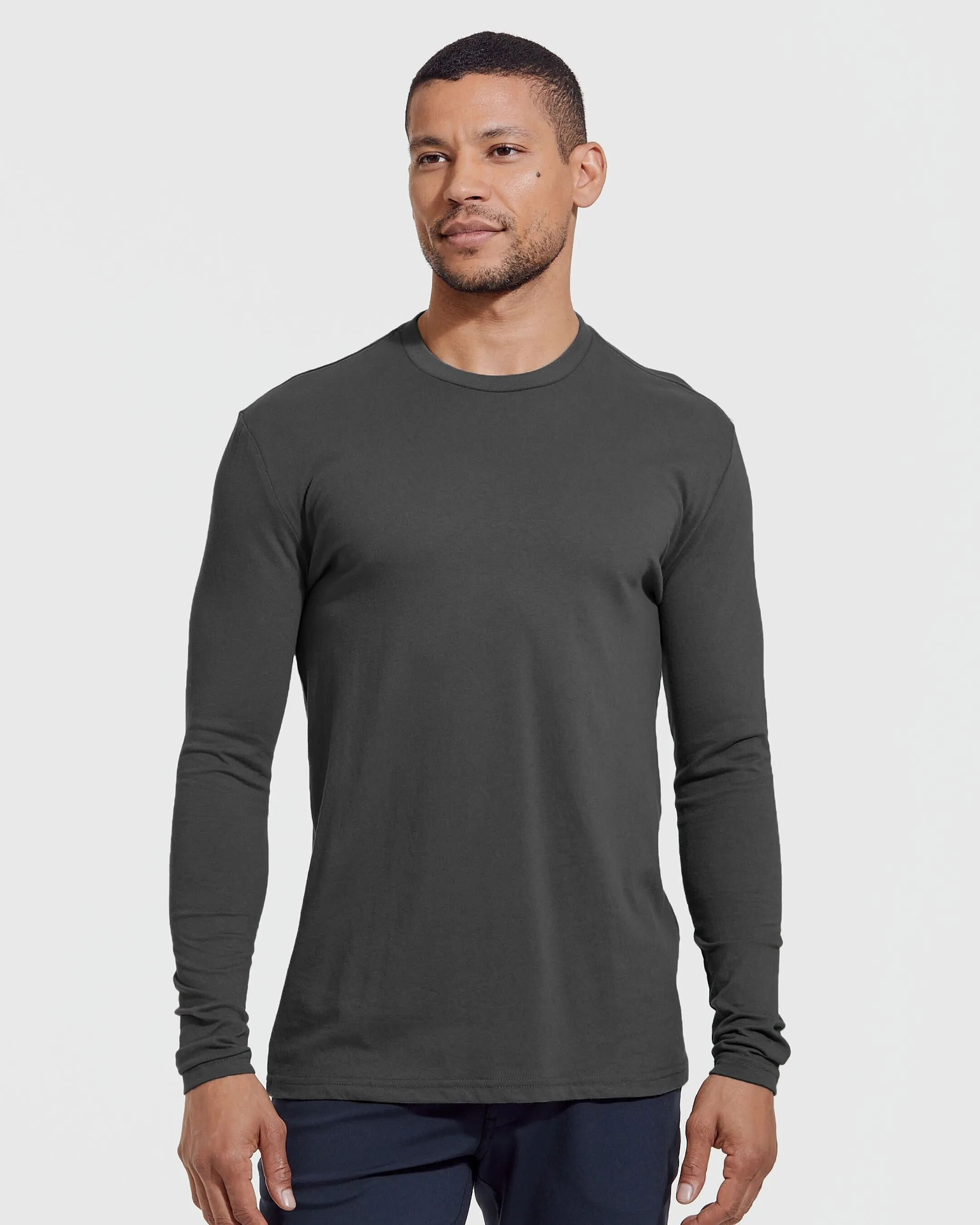 Carbon Classic Long Sleeve Crew Neck sold by True Classic