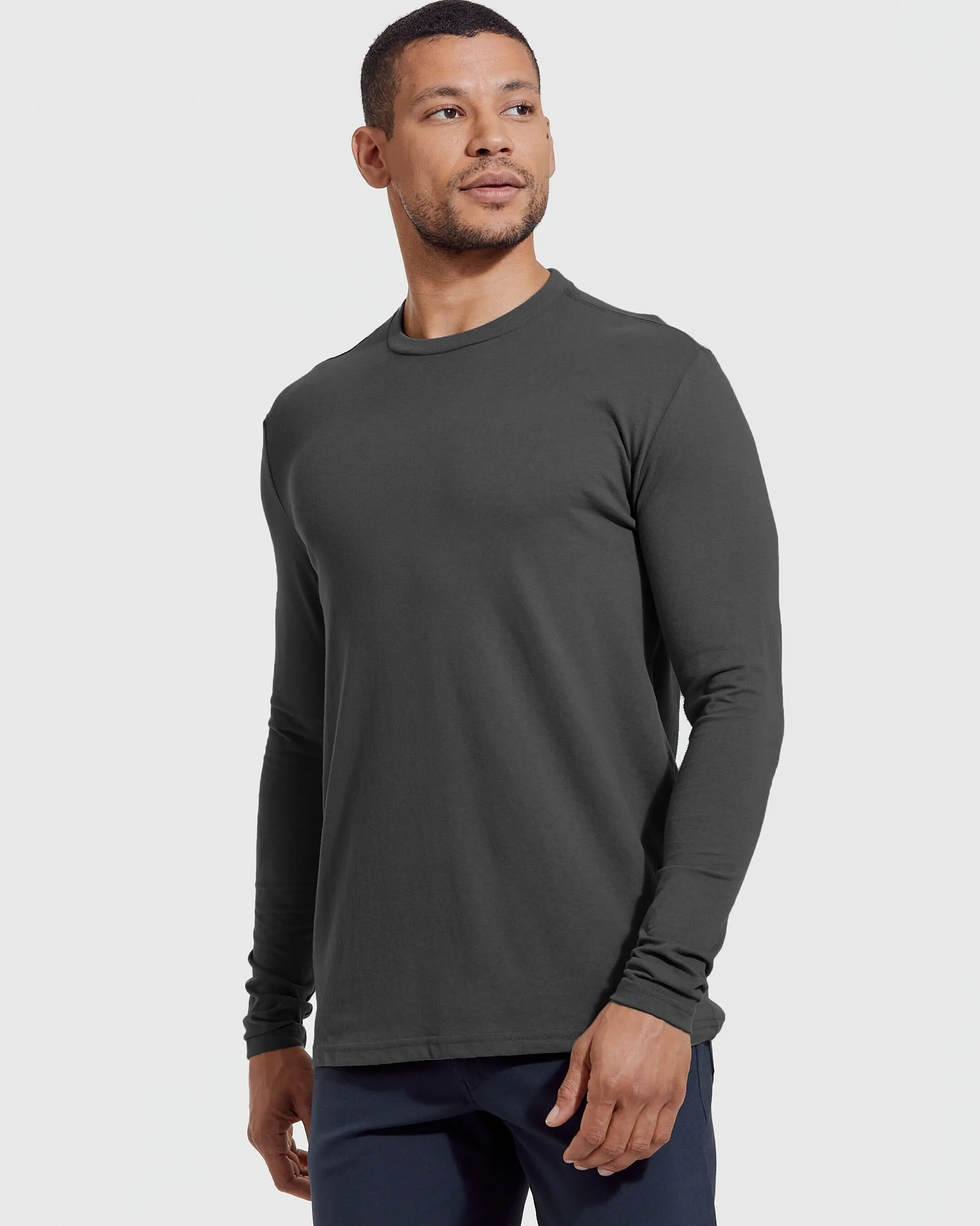 Carbon Classic Long Sleeve Crew Neck sold by True Classic product image thumbnail 4