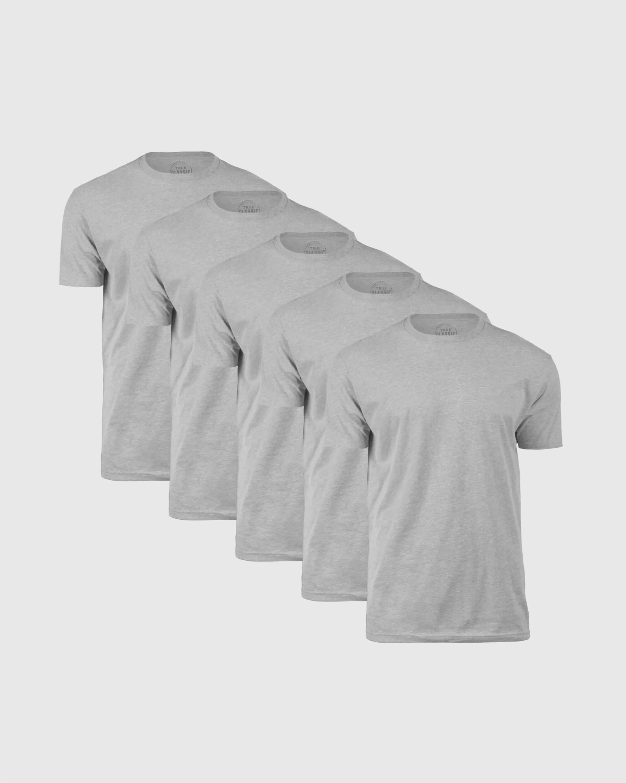 All Heather Gray Short Sleeve Crew Neck 5-Pack sold by True Classic