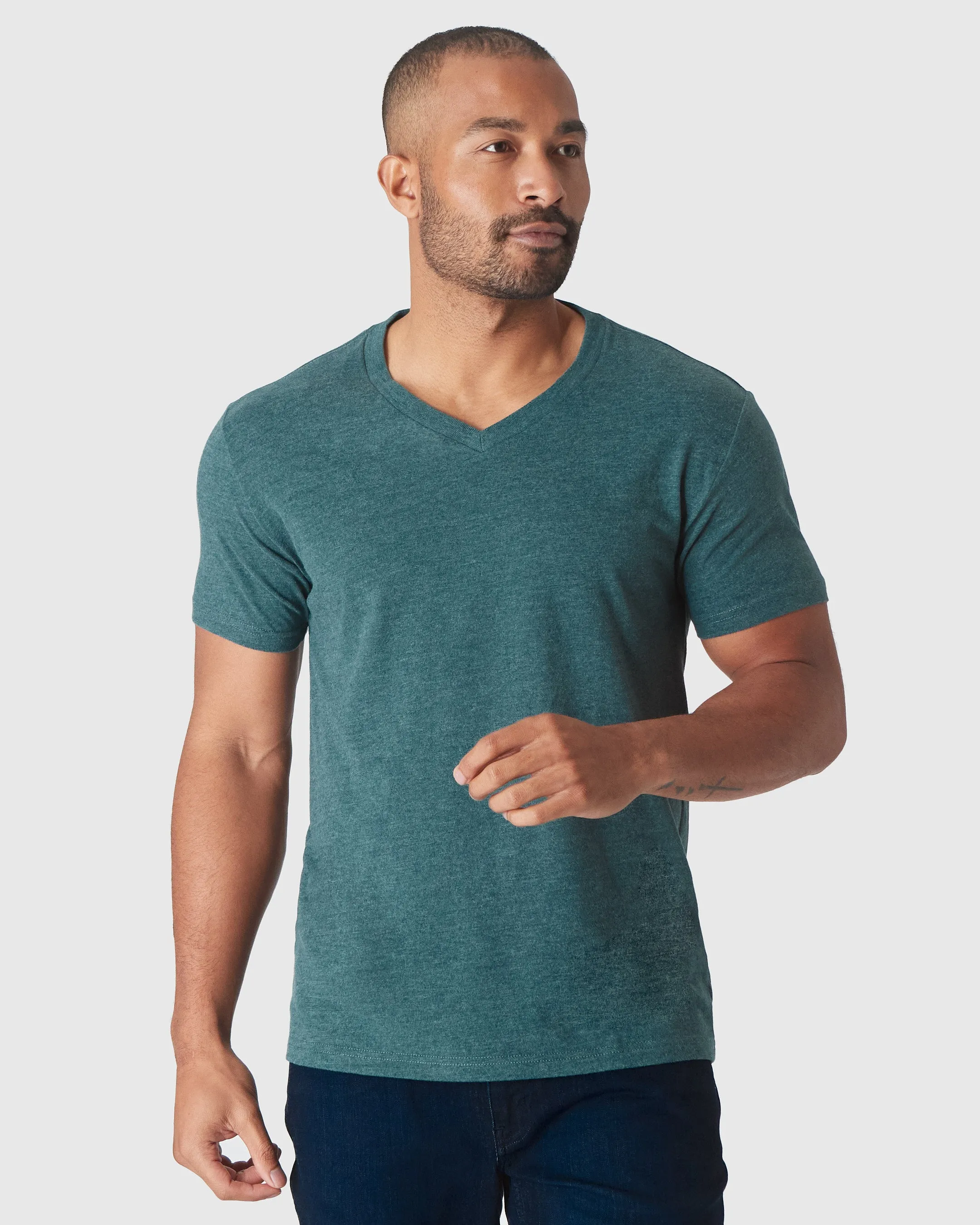 Heather Seafarer Classic V-Neck sold by True Classic