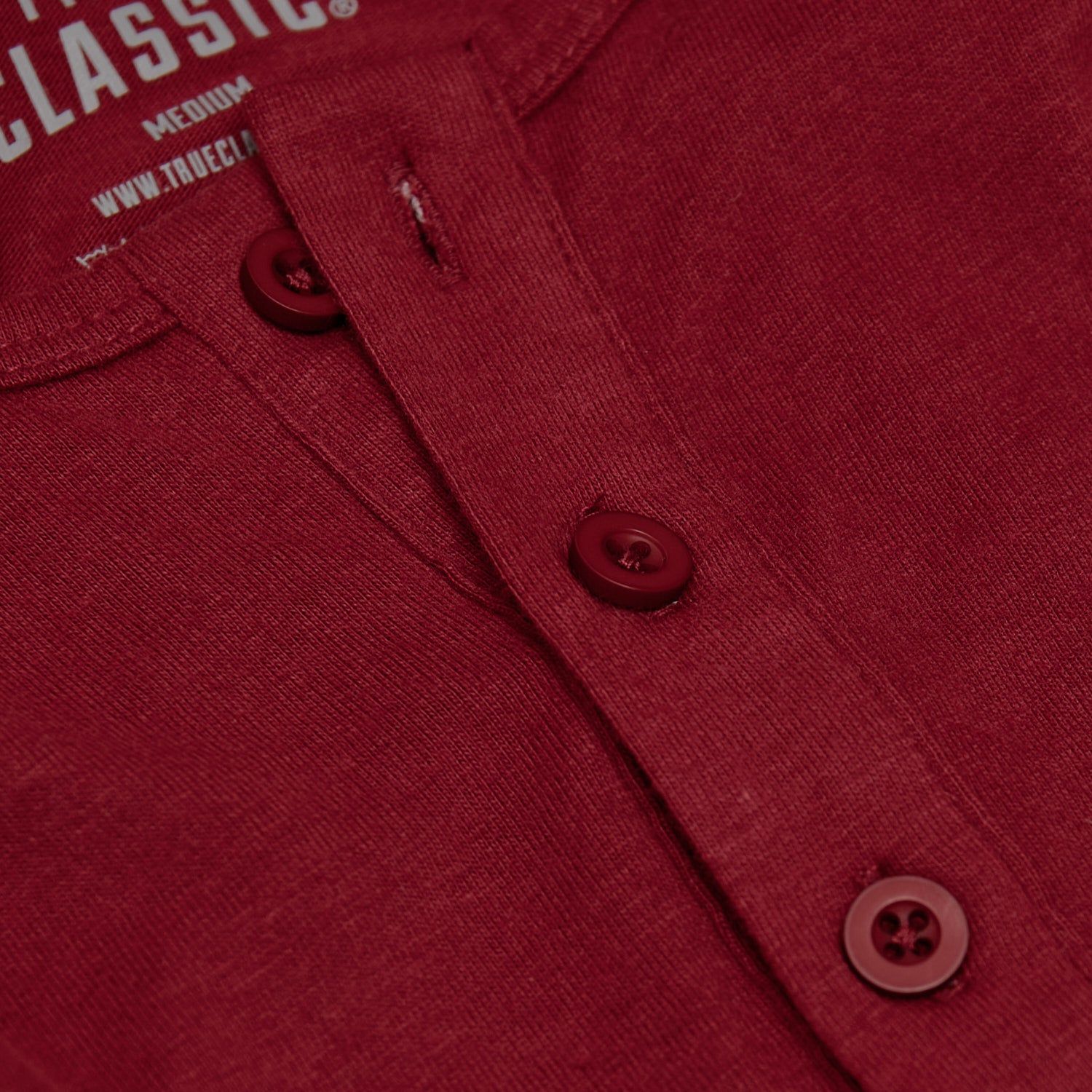 Crimson Long Sleeve Henley sold by True Classic product image thumbnail 5