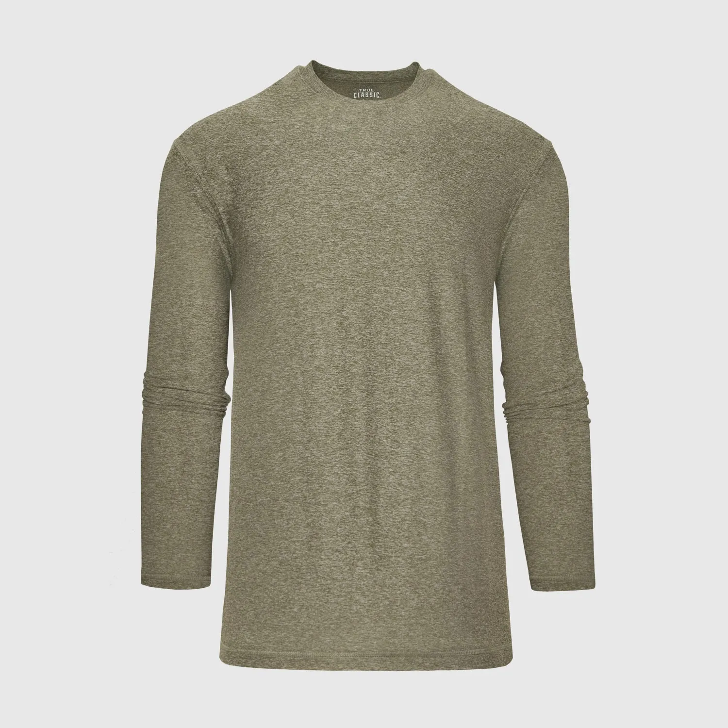 Heather Military Green Active Long Sleeve Crew Neck sold by True Classic product image thumbnail 2