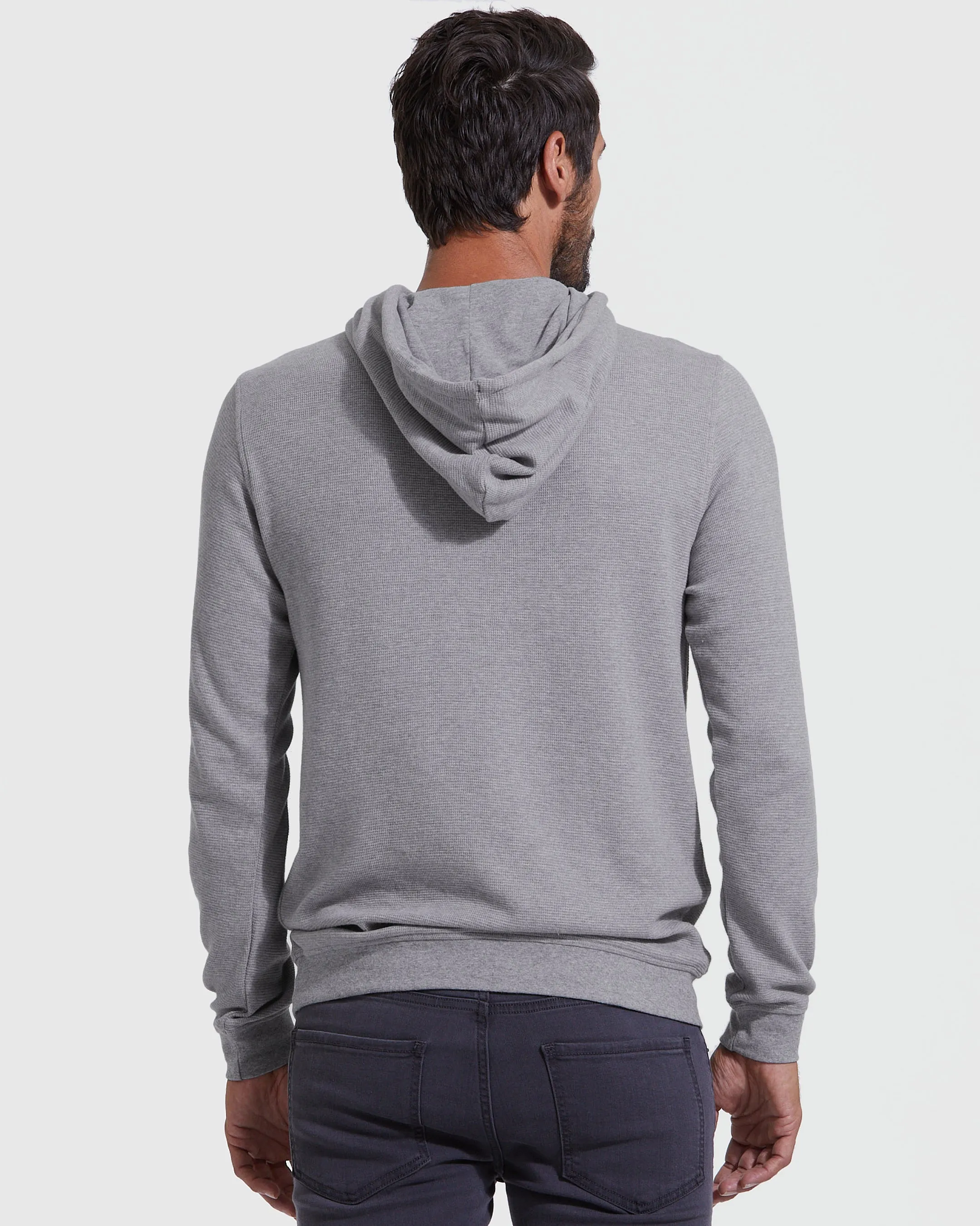 Heather Gray Waffle Hoodie sold by True Classic product image thumbnail 4