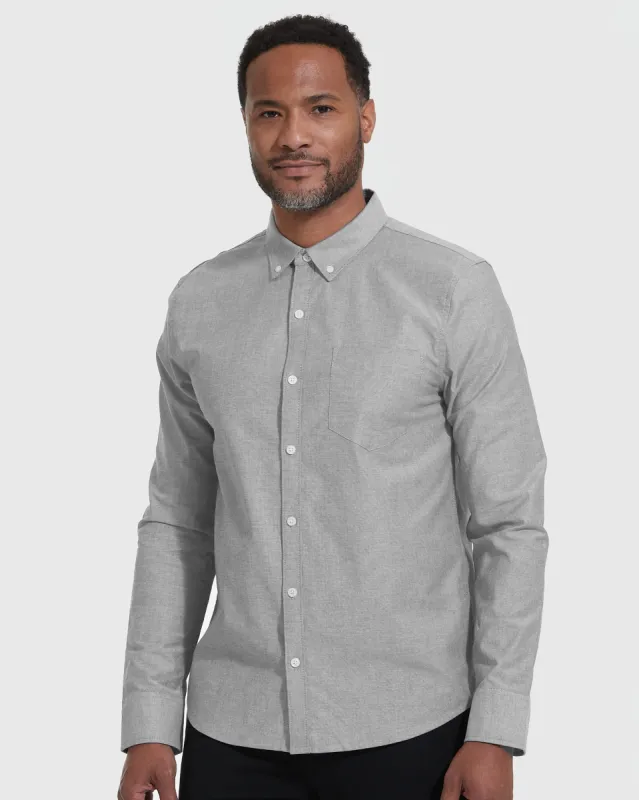Stone Stretch Oxford Long Sleeve Shirt sold by True Classic