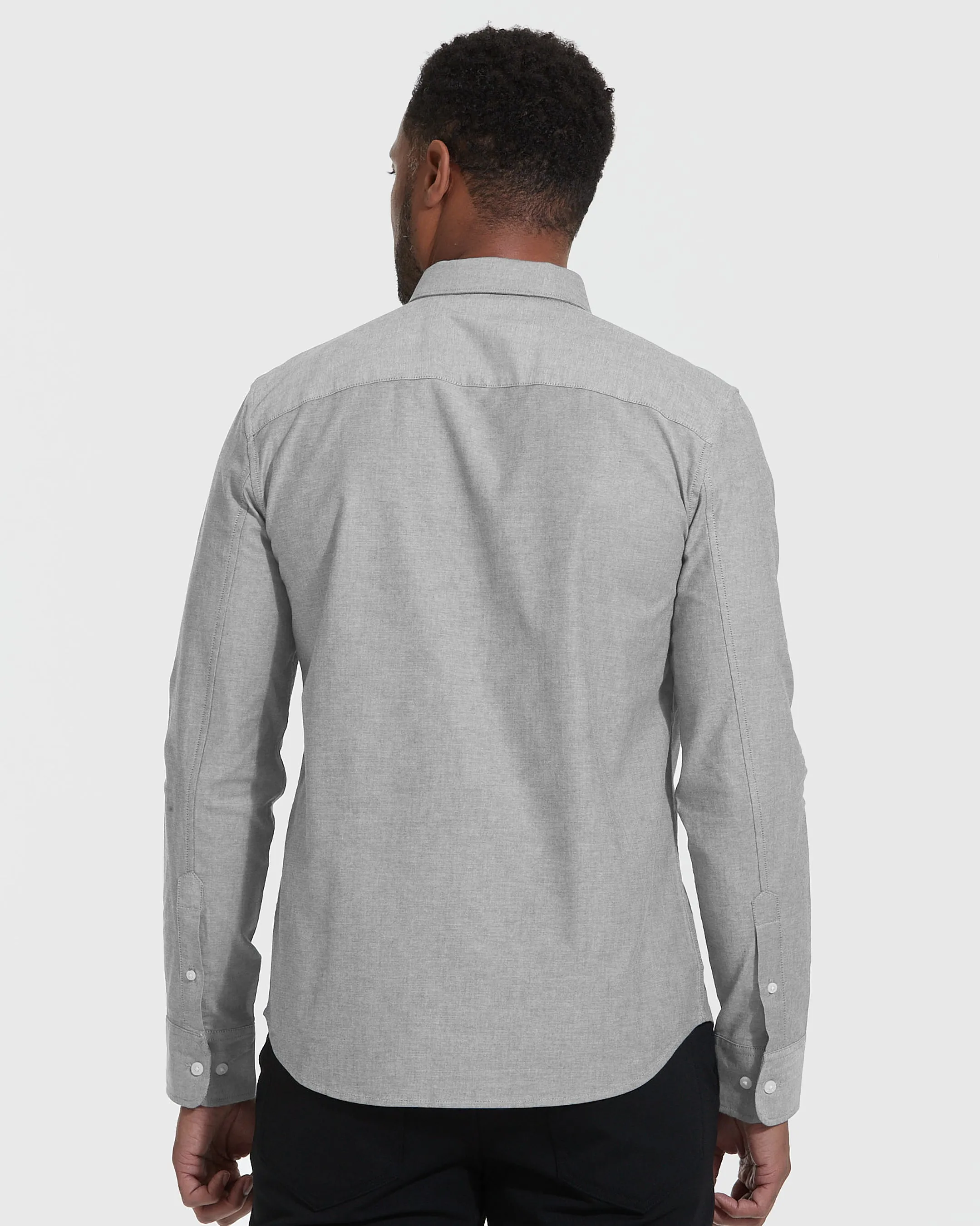 Stone Stretch Oxford Long Sleeve Shirt sold by True Classic product image thumbnail 4