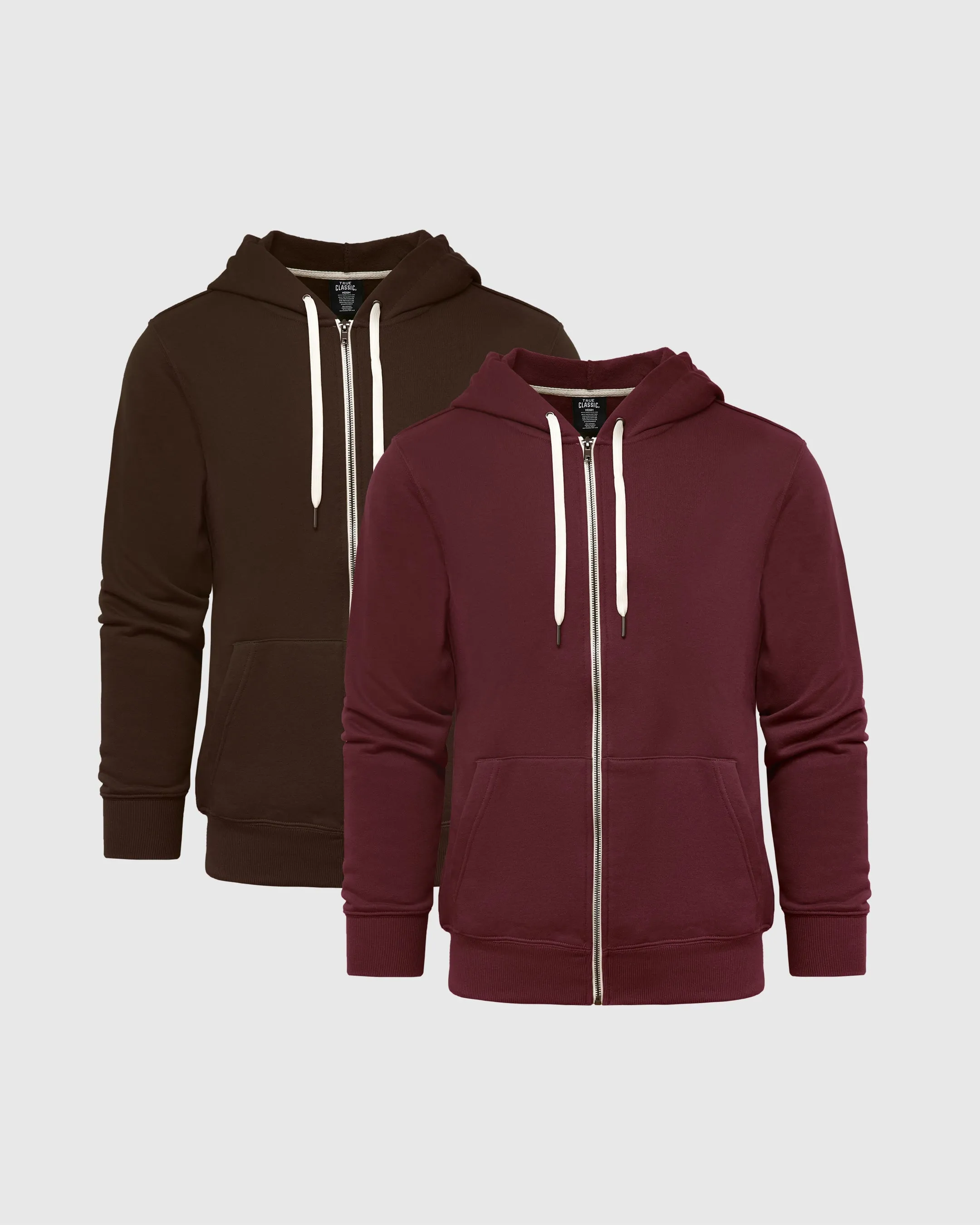 Seasonal Fleece Full Zip Hood 2-Pack sold by True Classic
