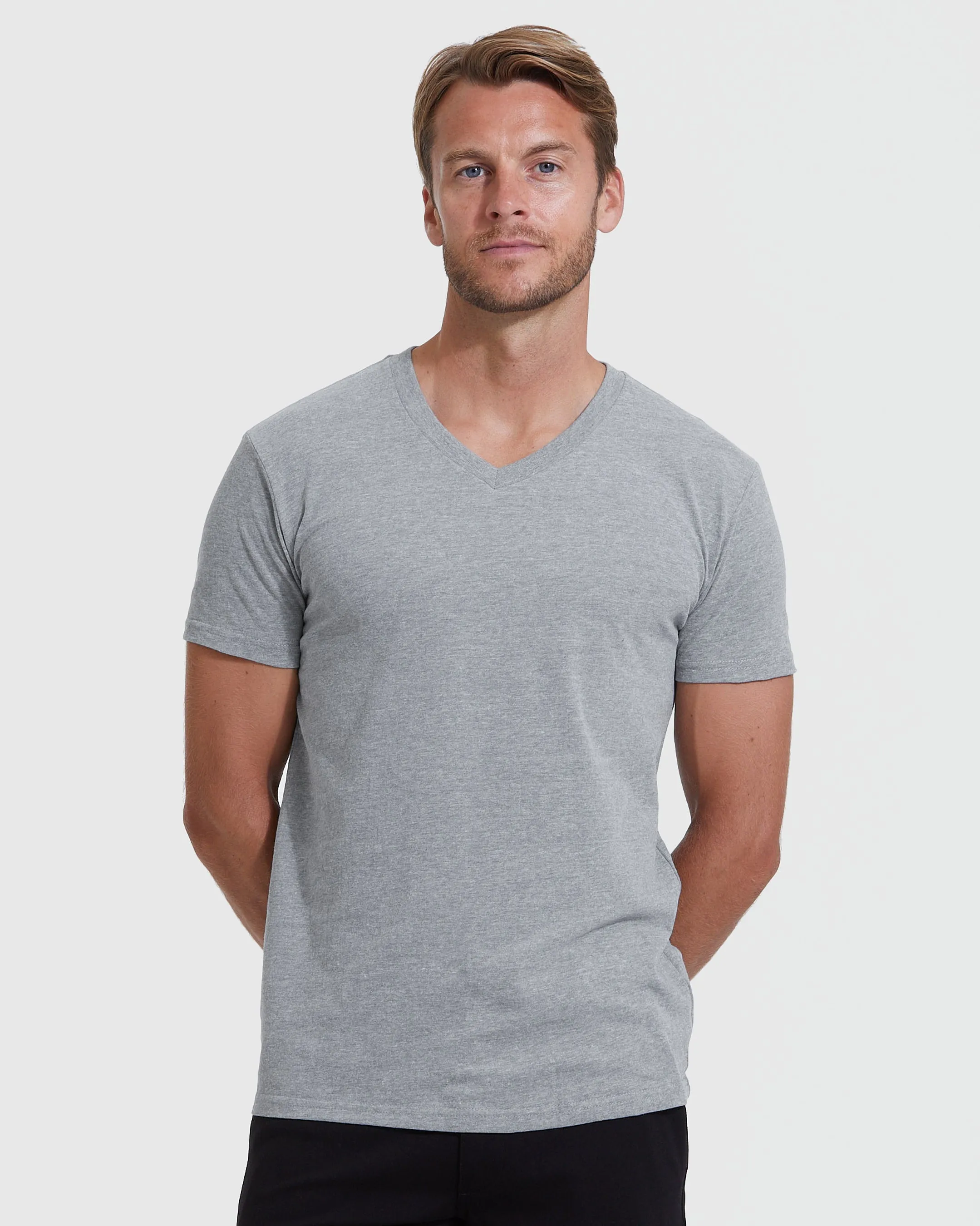All Heather Gray V-Neck Tee 3-Pack sold by True Classic product image thumbnail 2