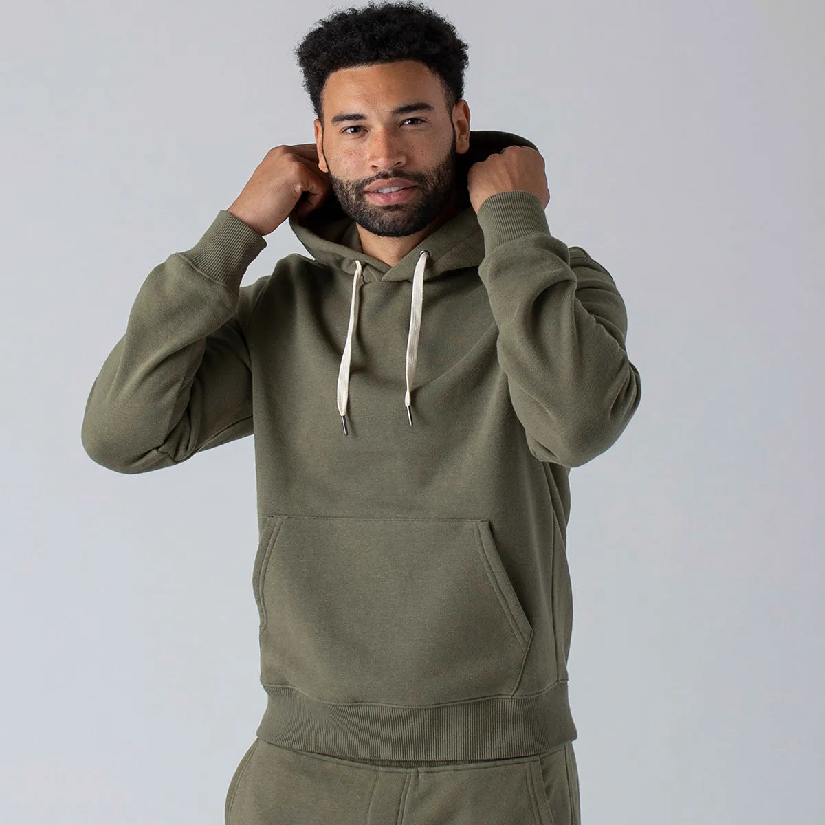 Military Green Fleece Pullover Hoodie and Jogger Set sold by True Classic product image thumbnail 2