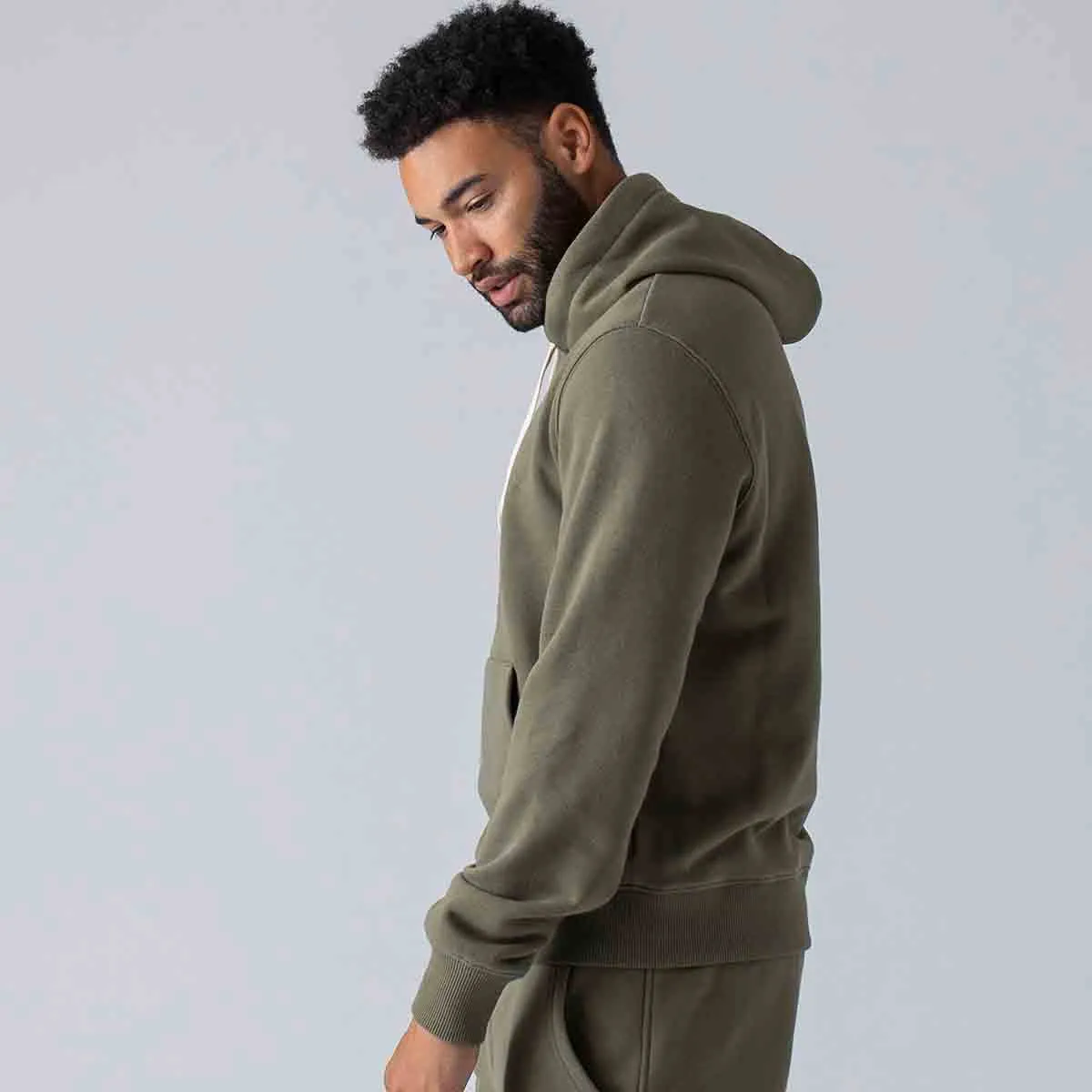 Military Green Fleece Pullover Hoodie and Jogger Set sold by True Classic product image thumbnail 3
