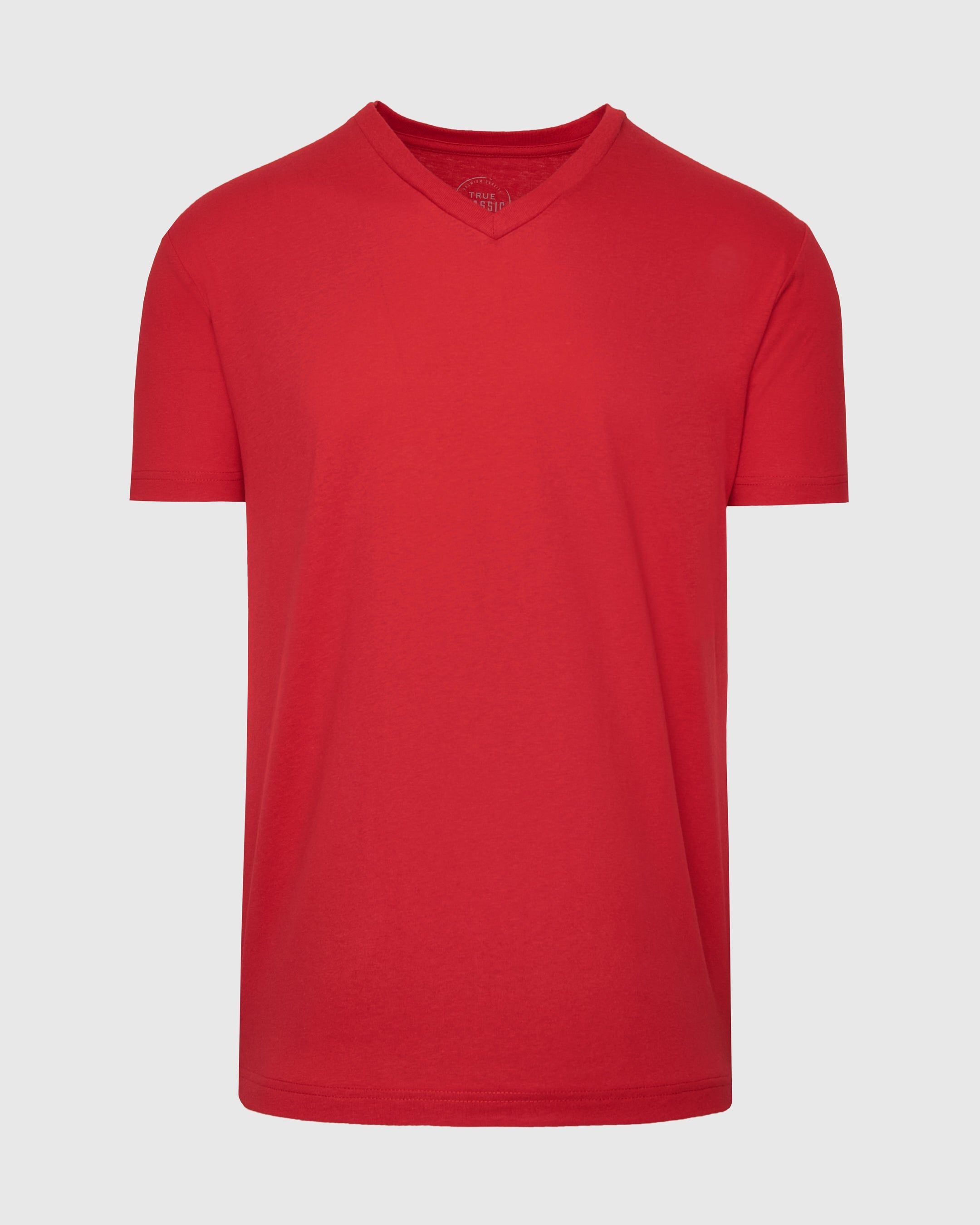 Red V-Neck T-Shirt sold by True Classic product image thumbnail 2