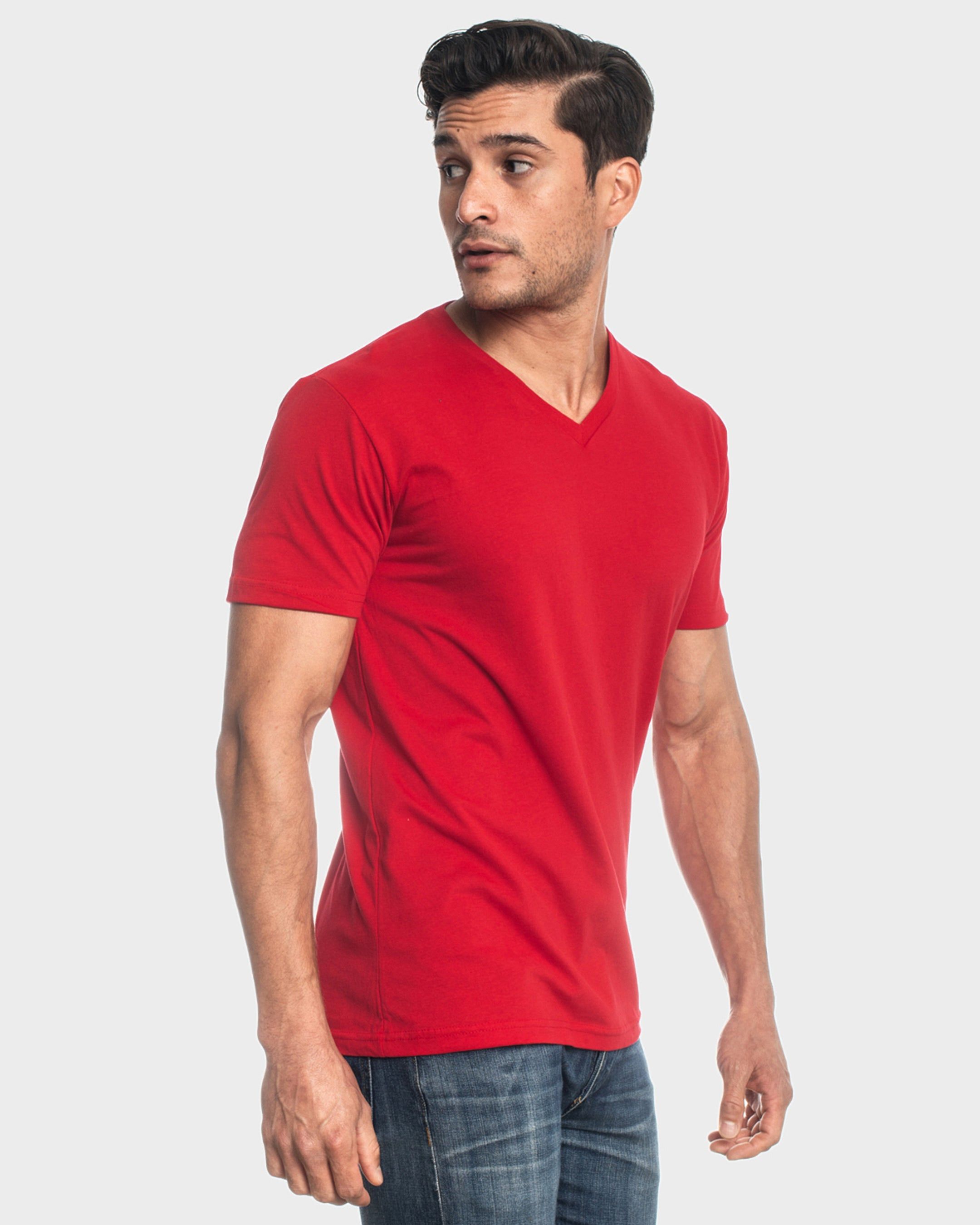 Red V-Neck T-Shirt sold by True Classic product image thumbnail 4