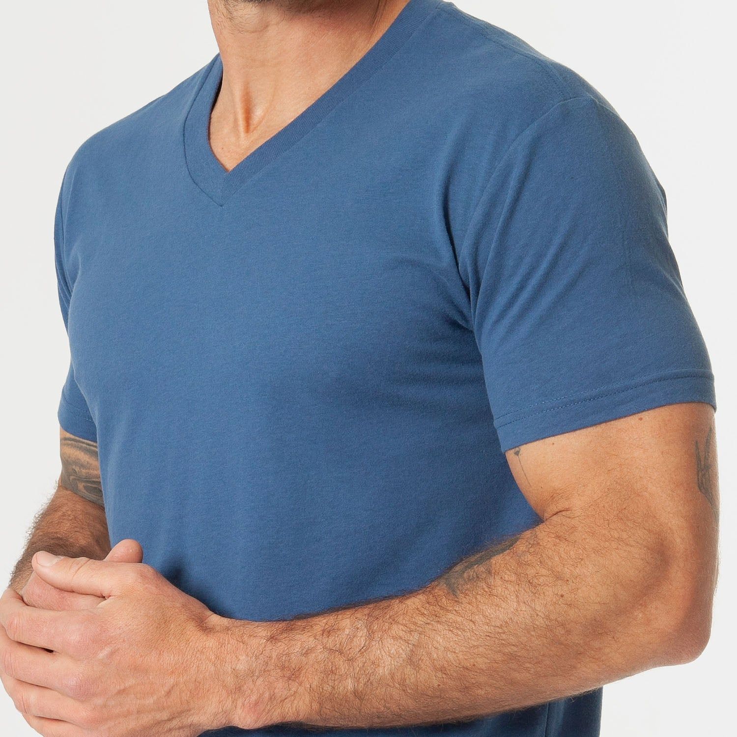 Stone Blue V-Neck Tee sold by True Classic product image thumbnail 5
